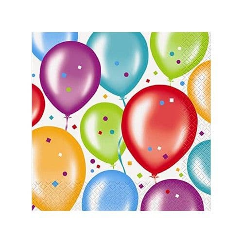Paper Balloon Birthday Disposable Napkins