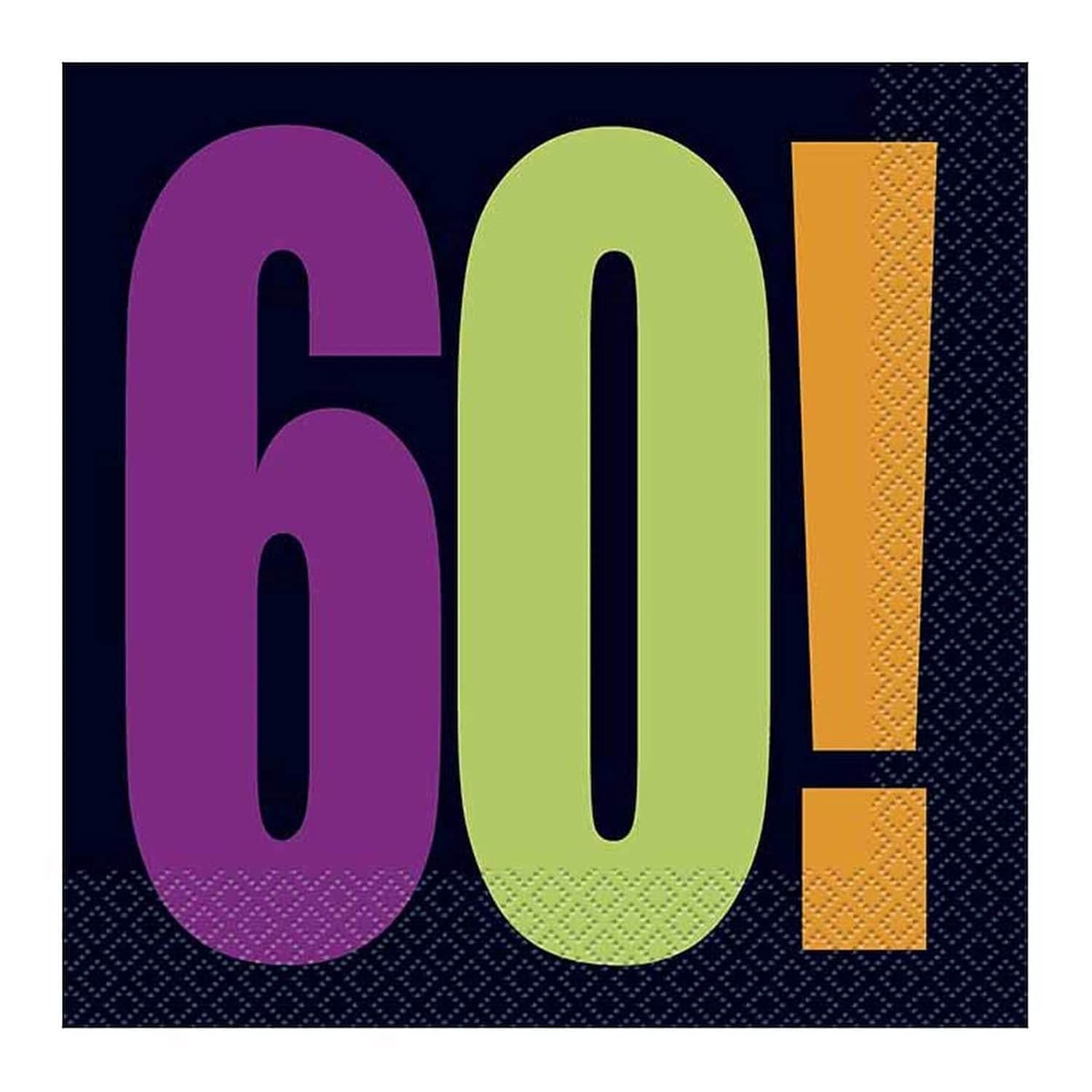 Cheer 60th Birthday Disposable Napkins