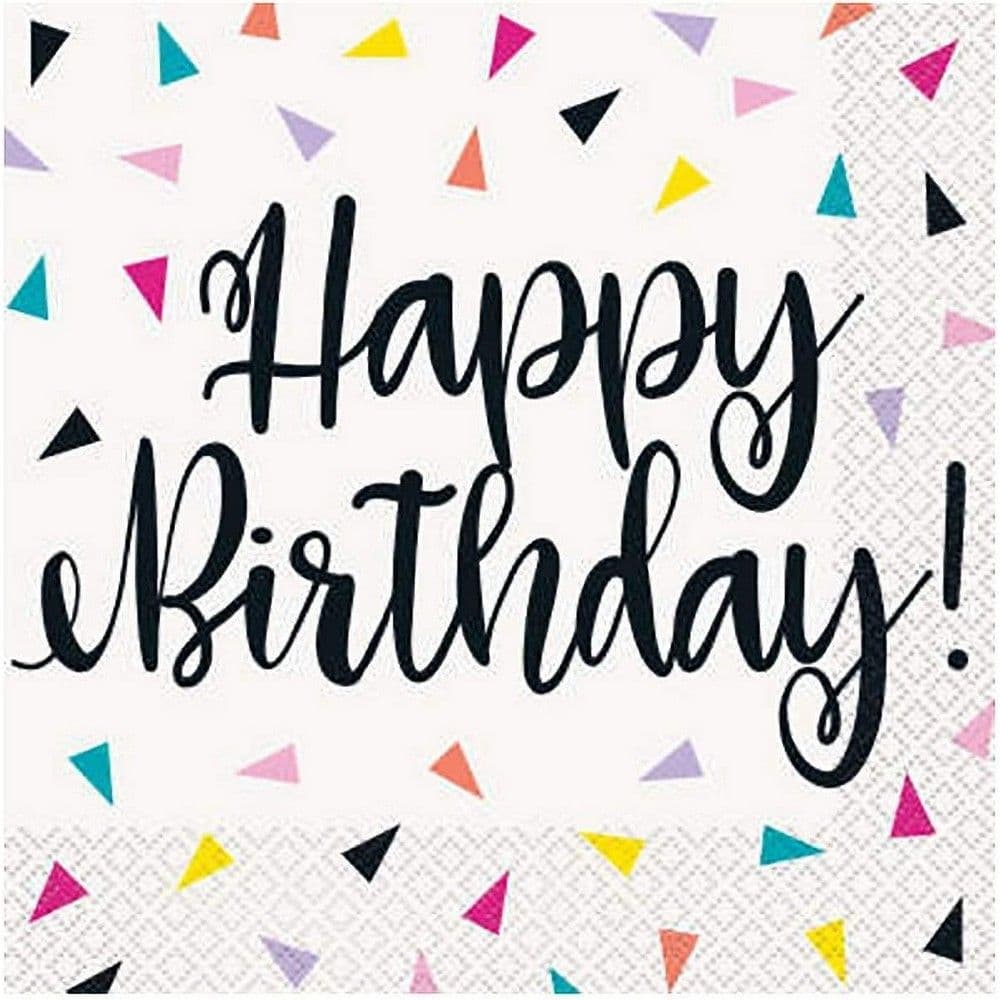 Confetti Happy Birthday Napkins