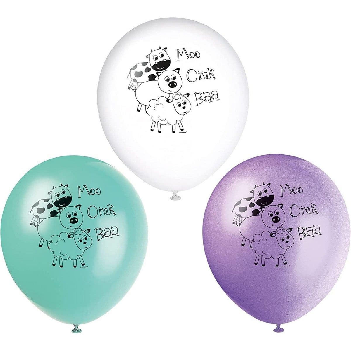 Latex Farm Animals Balloons