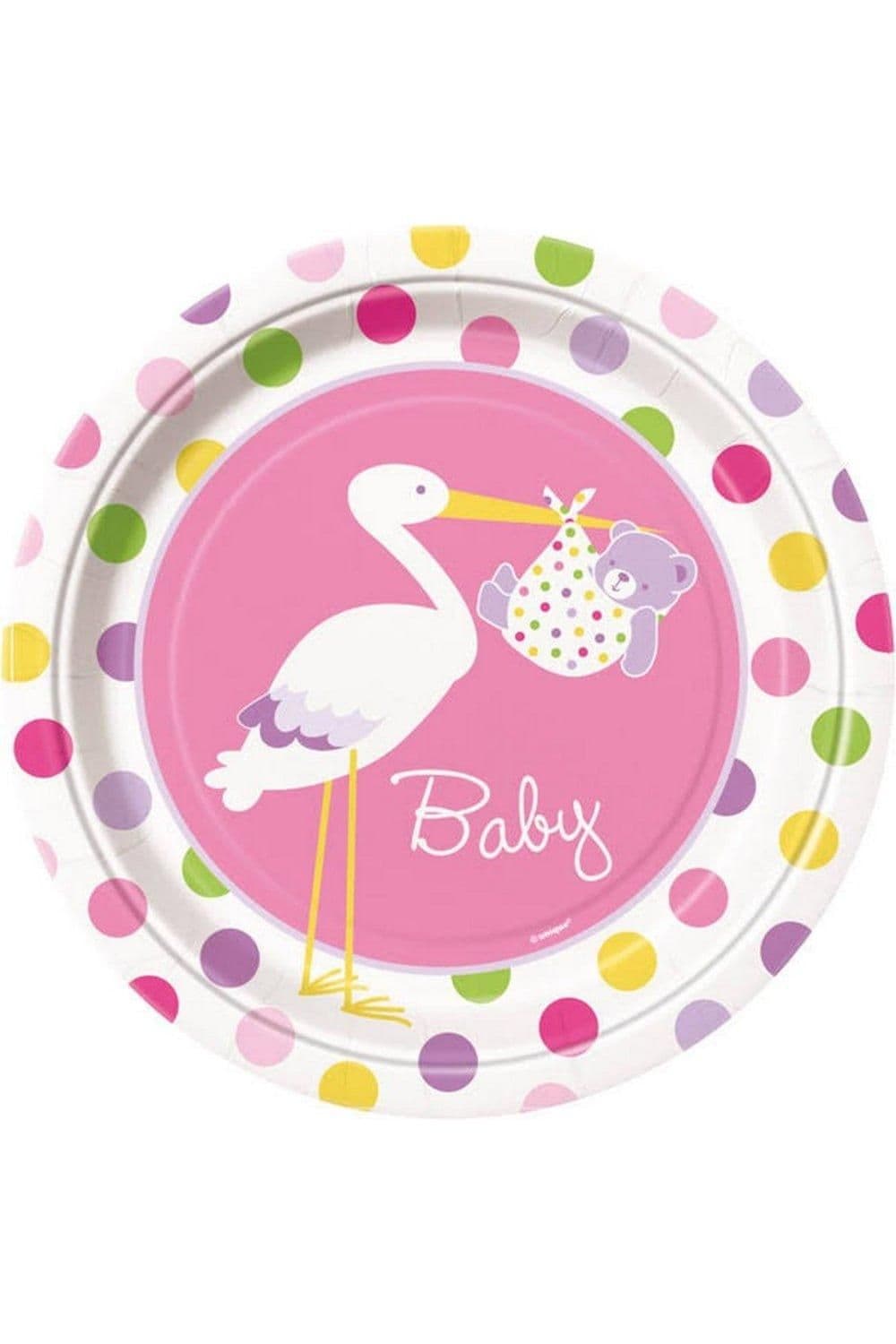 Stork Shower Disposable Plates
