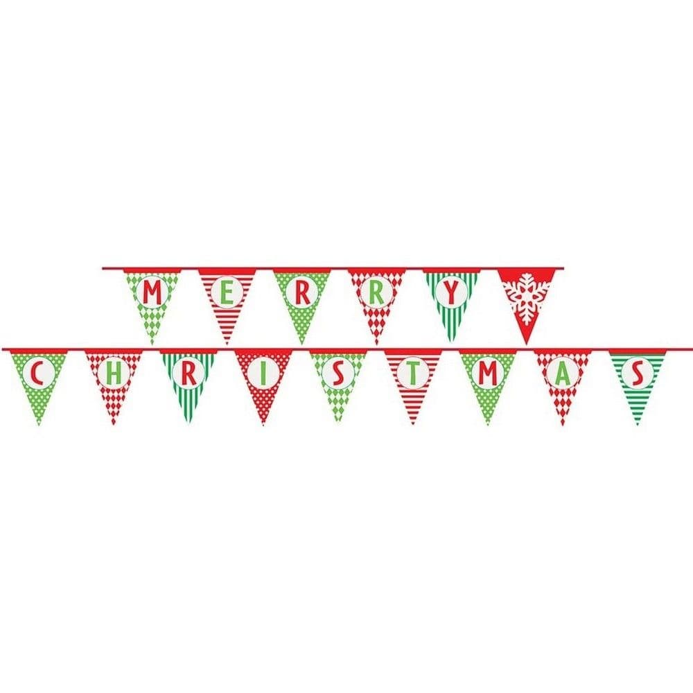 Merry Christmas Patterned Bunting