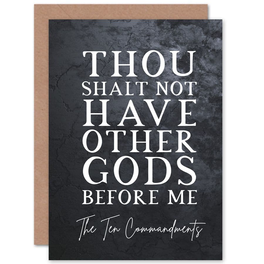 Bible Card Ten Commandments Thou Shalt Not Have Other Gods Christian Bible Verse Card
