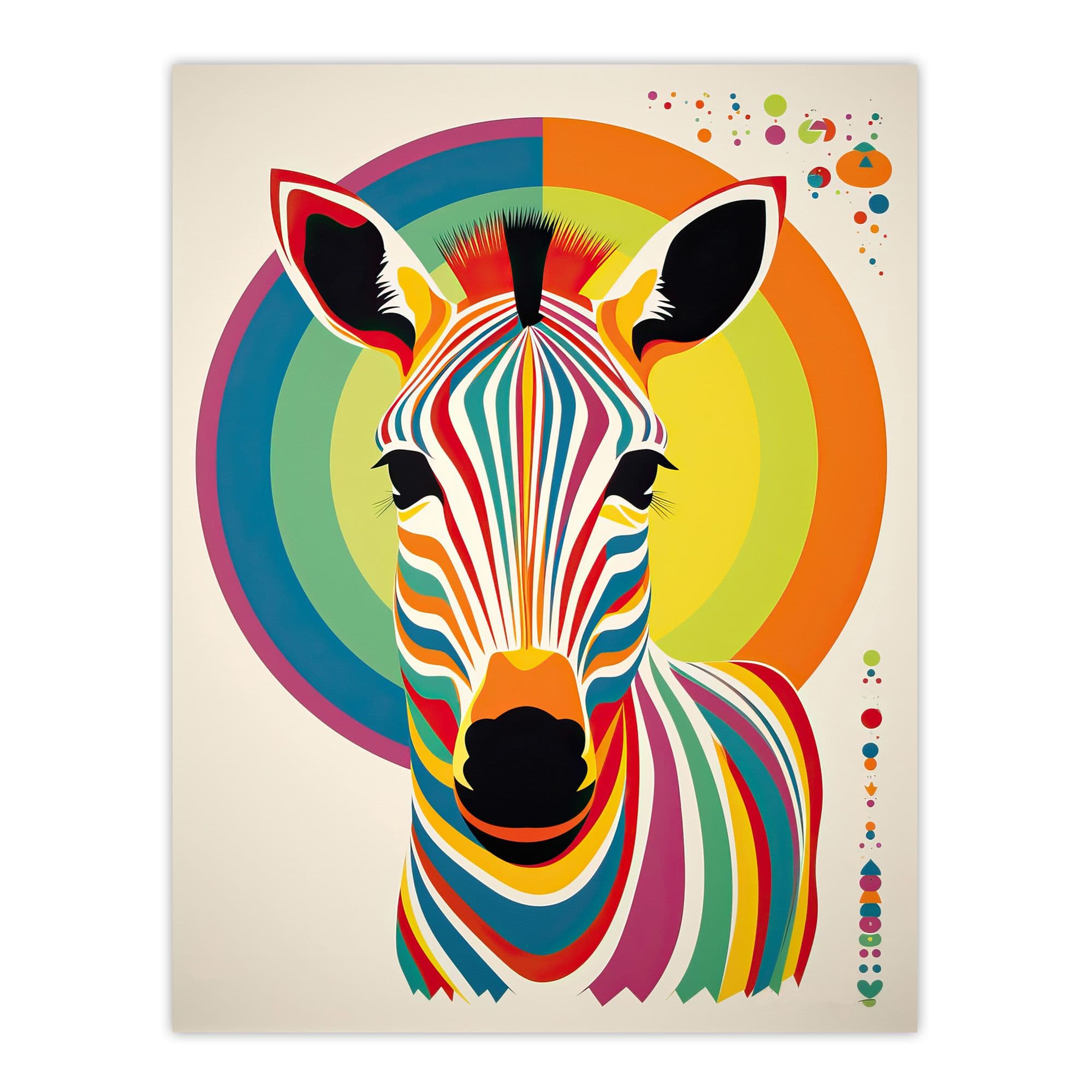 Bauhaus Zebra Funky Modern Living Room Extra Large Wall Art Poster Print