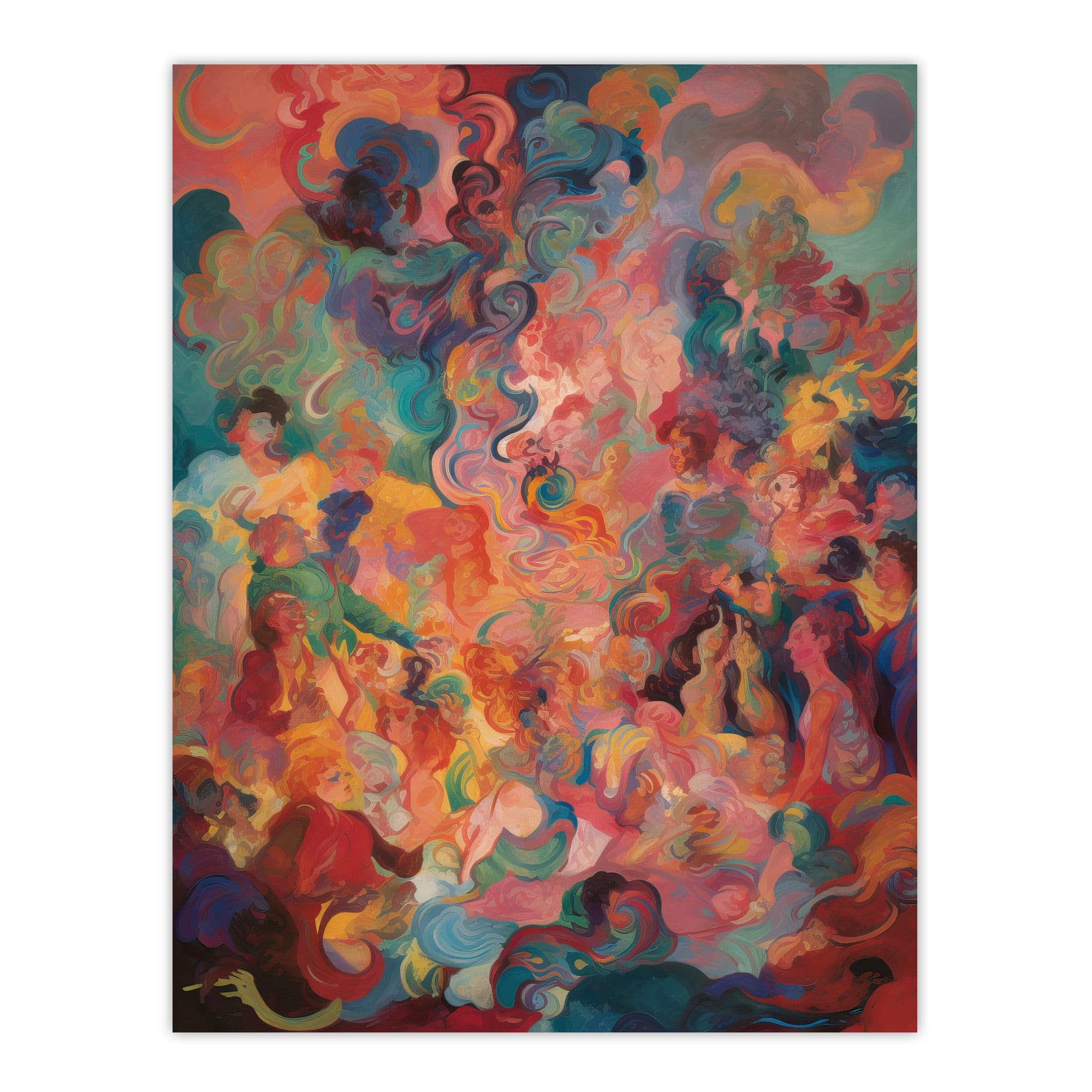 The Hedonism Rainbow By Susan Dumont Flowing Abstract Pastels Extra Large XL Wall Art Poster Print