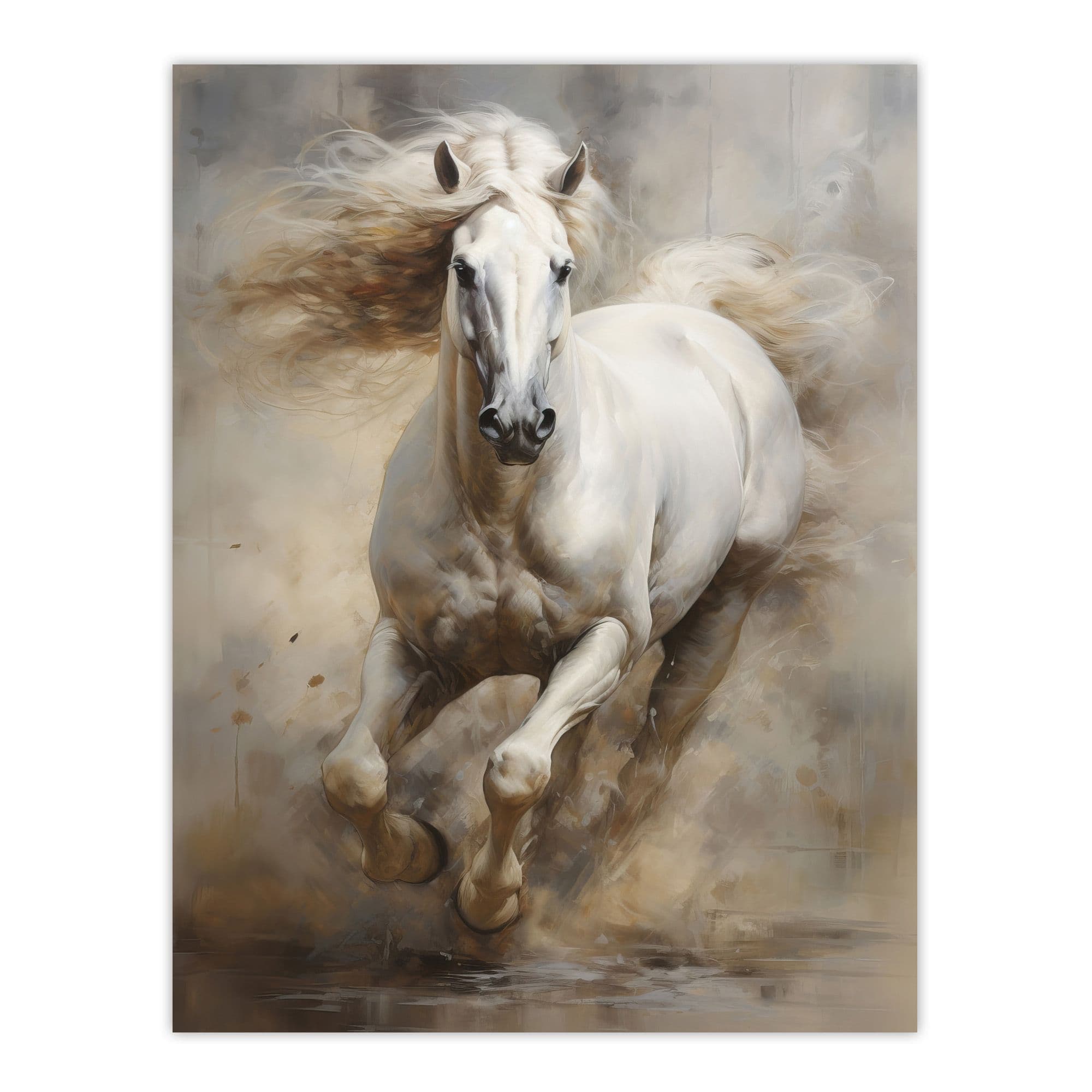 Race Tom French Galloping Horse Majestic Powerful Modern Extra Large Wall Art Poster Print