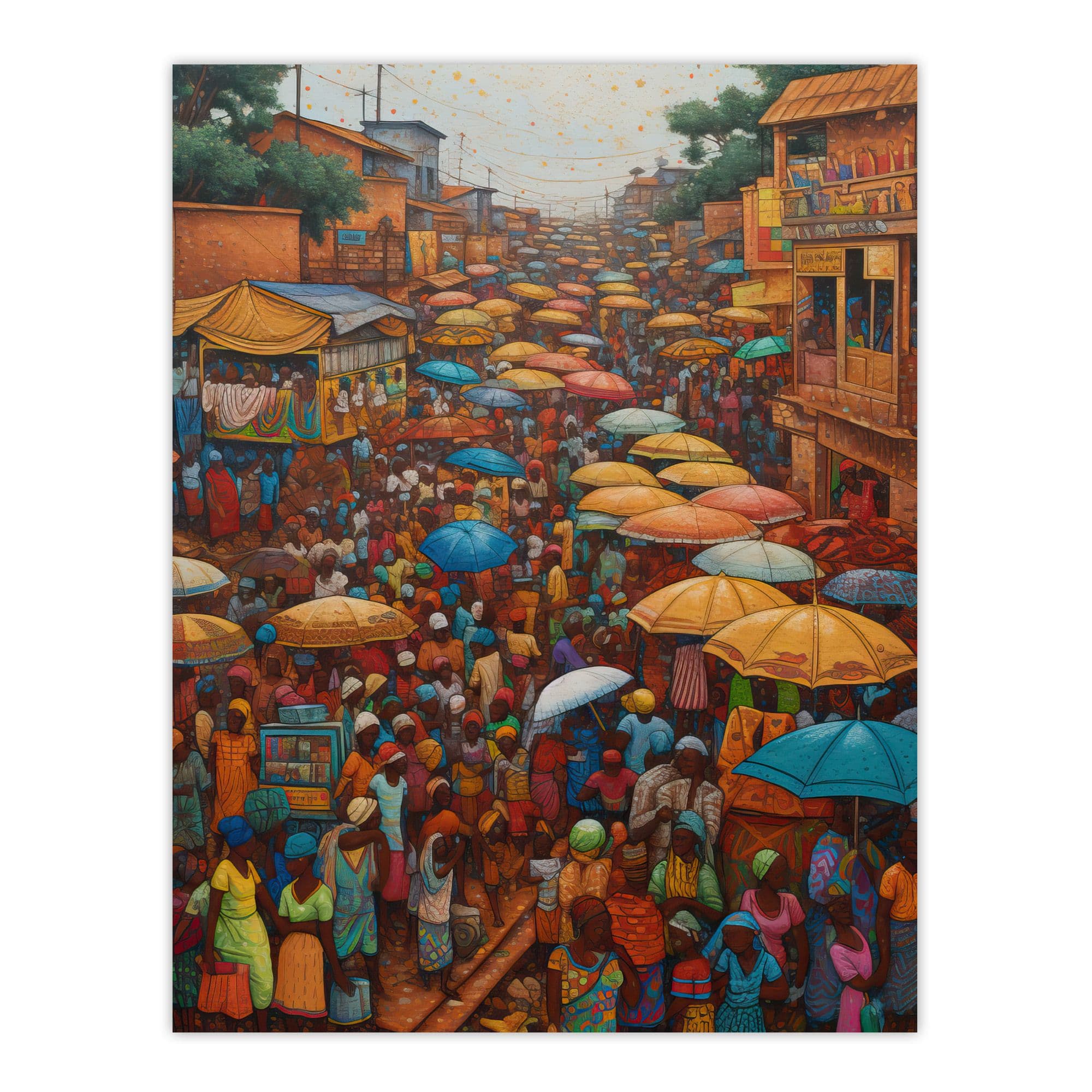 Morocco Jemaa El Fnaa Bustling African Market Unframed Wall Art Print Poster Home Decor Premium