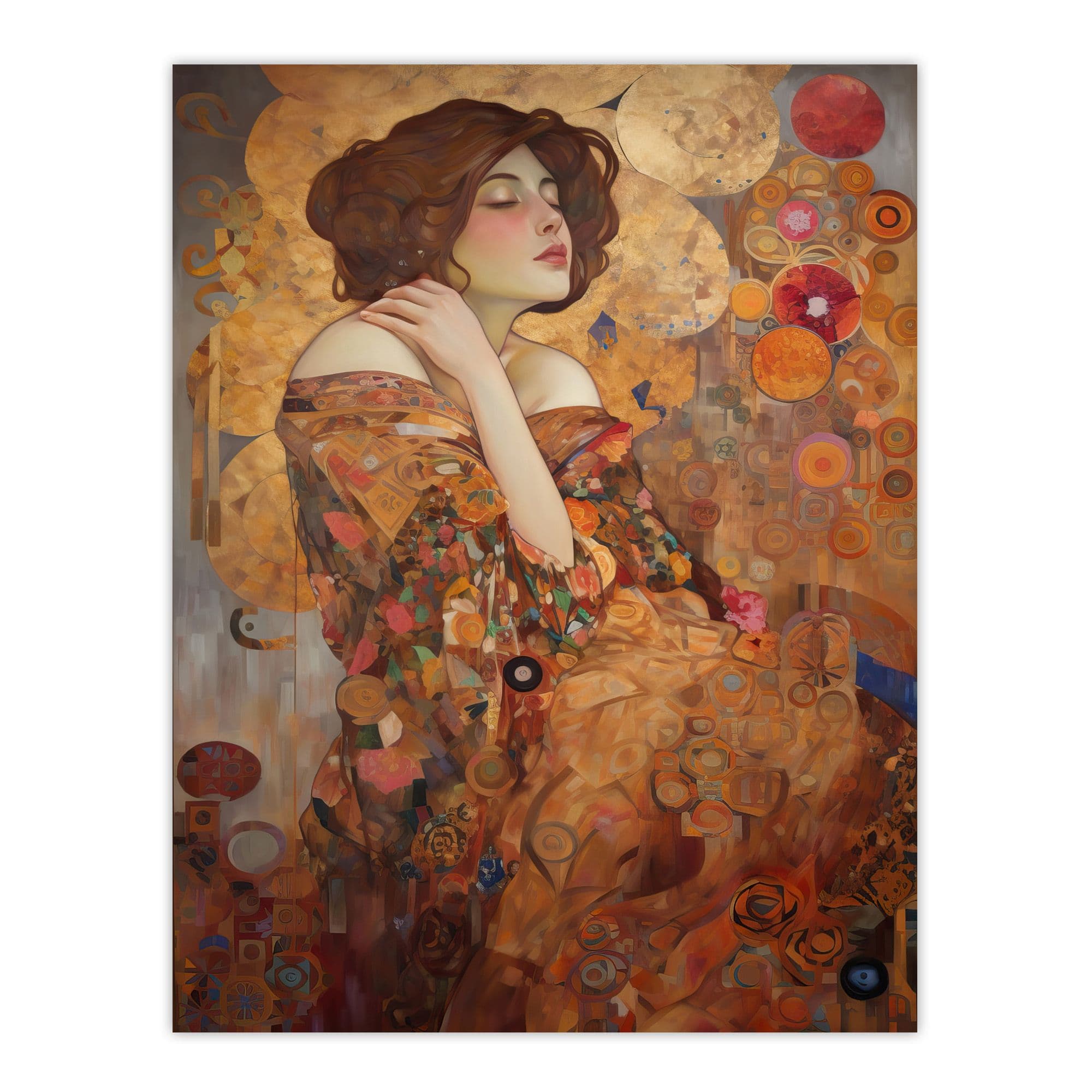 Dreamers Gustav Klimt Inspired Portrait Woman Unframed Wall Art Print Poster Home Decor Premium