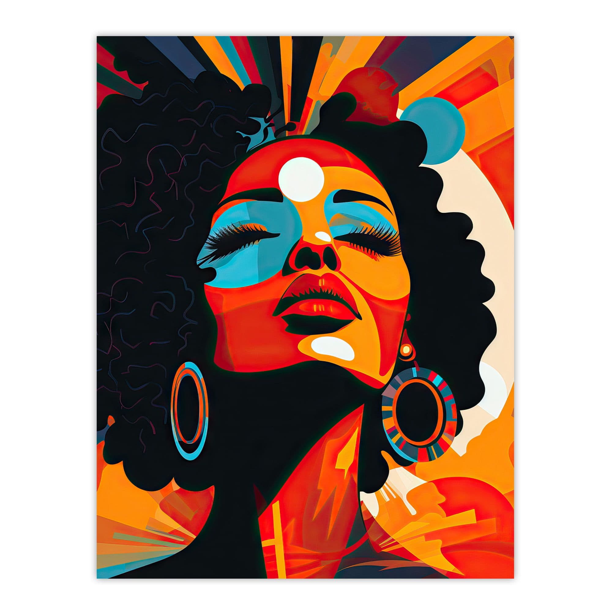 Modern African Art Coloured Bright Bold Abstract Extra Large Unframed Wall Art Poster Print