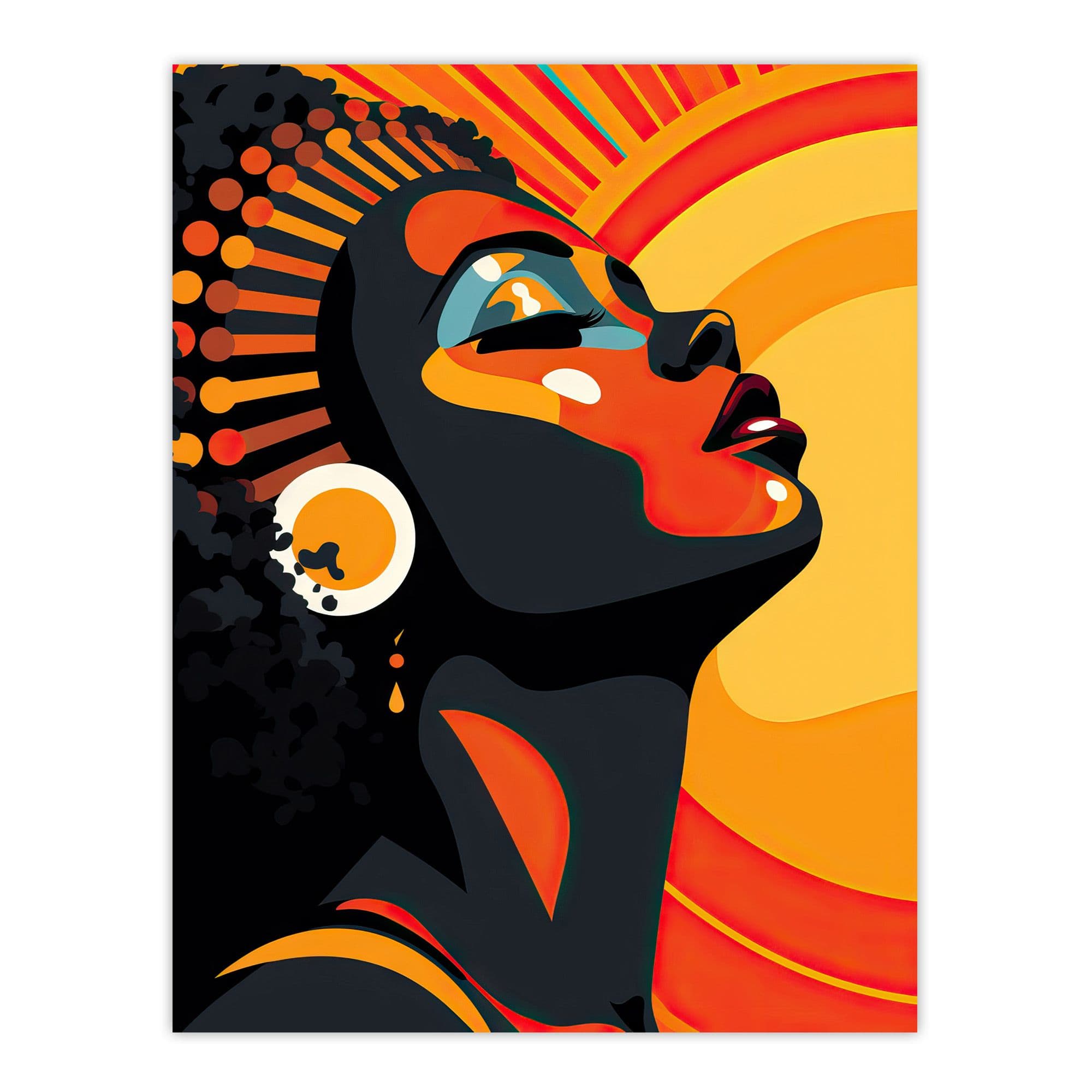 Strong Artwork Woman Sun Worship Unframed Wall Art Print Poster Home Decor Premium