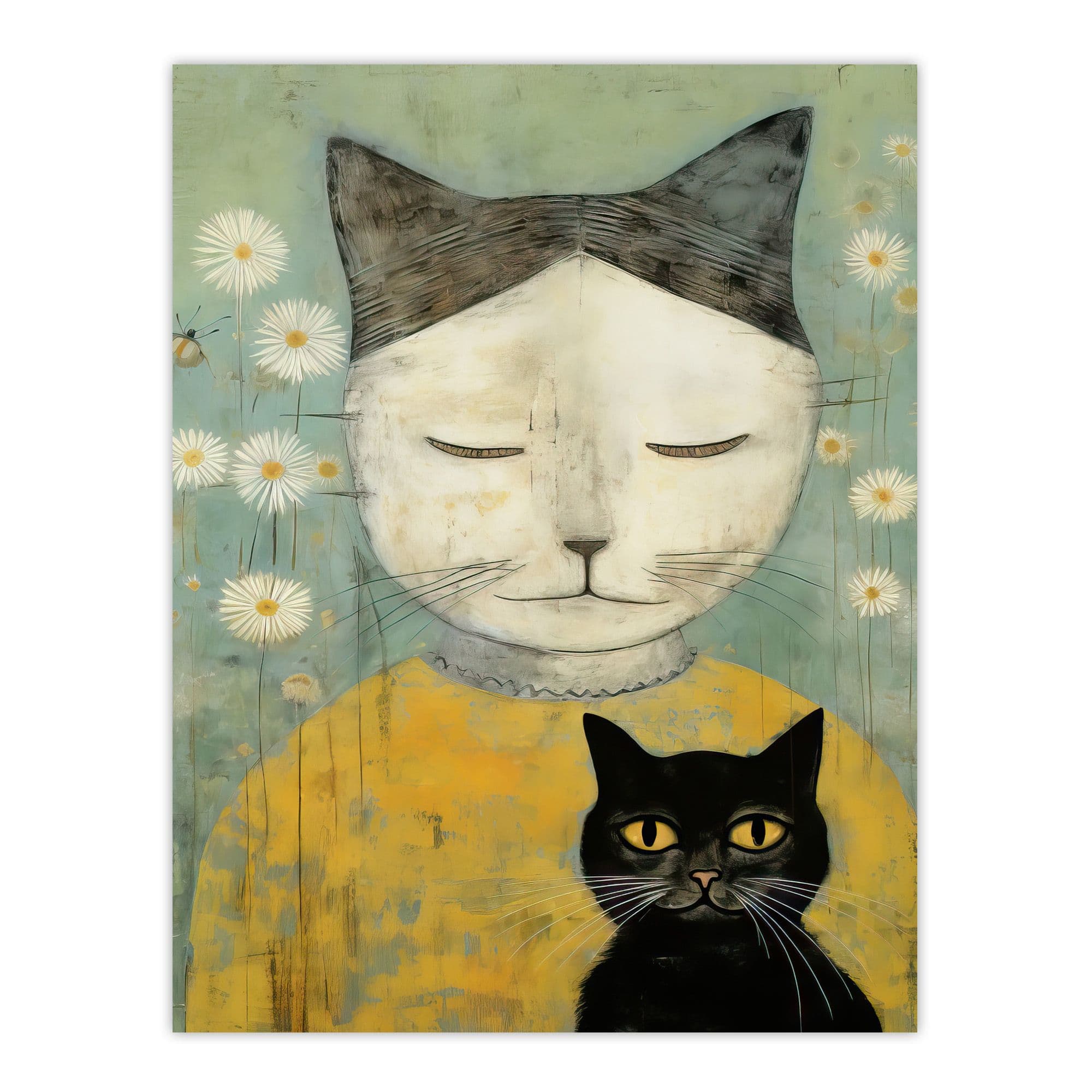 Self Portrait When Cats Resemble Their Owners Gillian Keenan Unframed Wall Art Print Poster Home Decor Premium