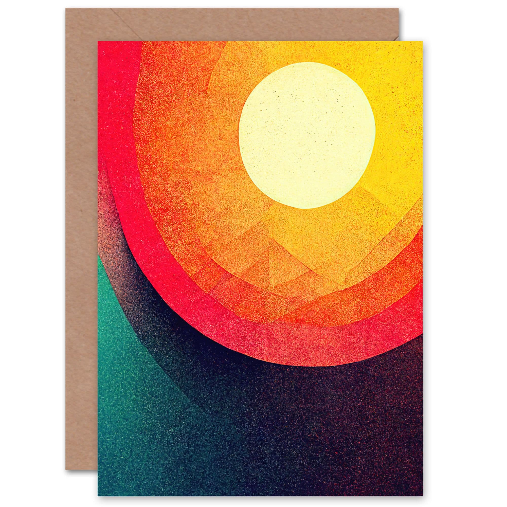 Abstract Sunrise Him or Her Birthday Thank You Greeting Card