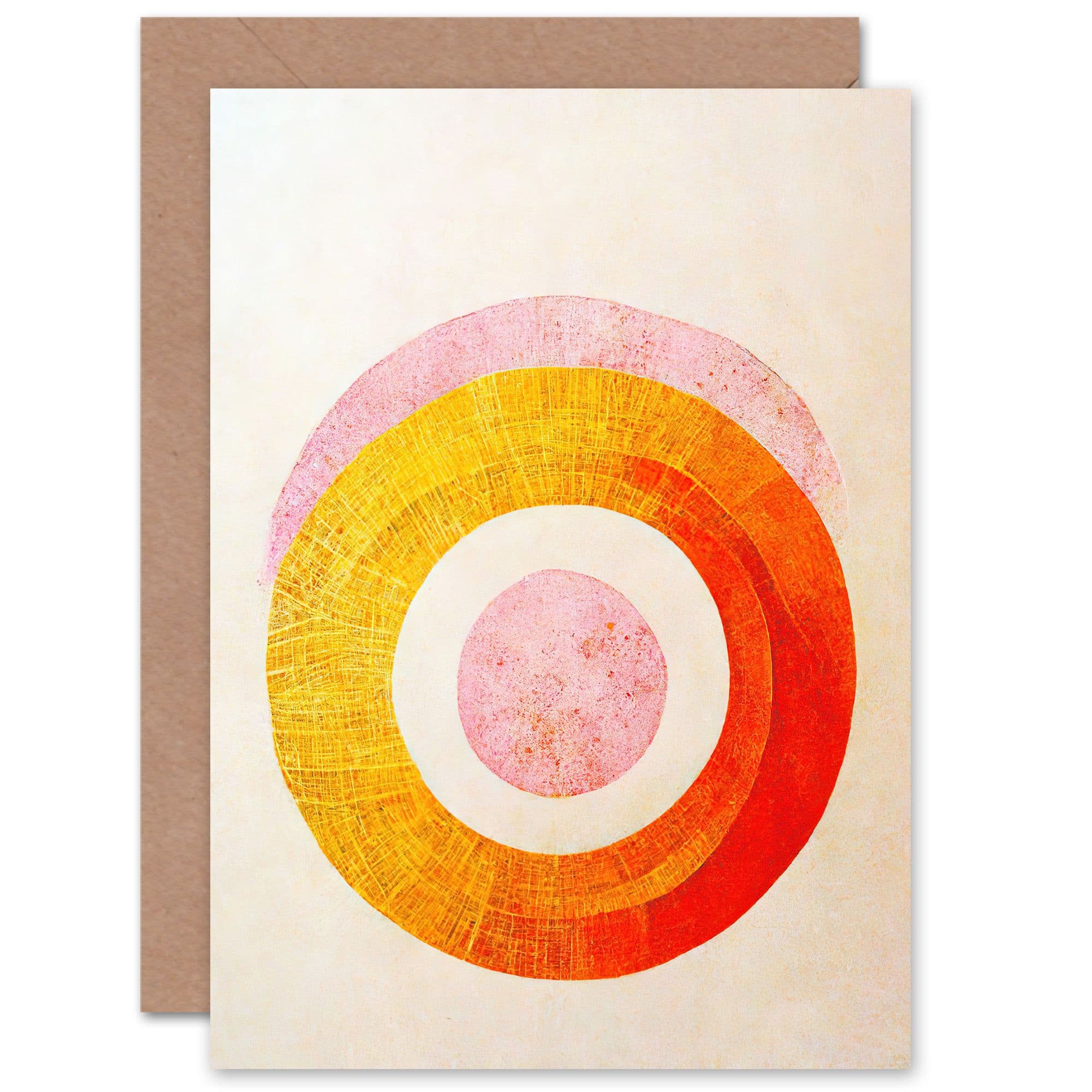 Boho Abstract Circles Wife Her Birthday Thank You Greeting Card