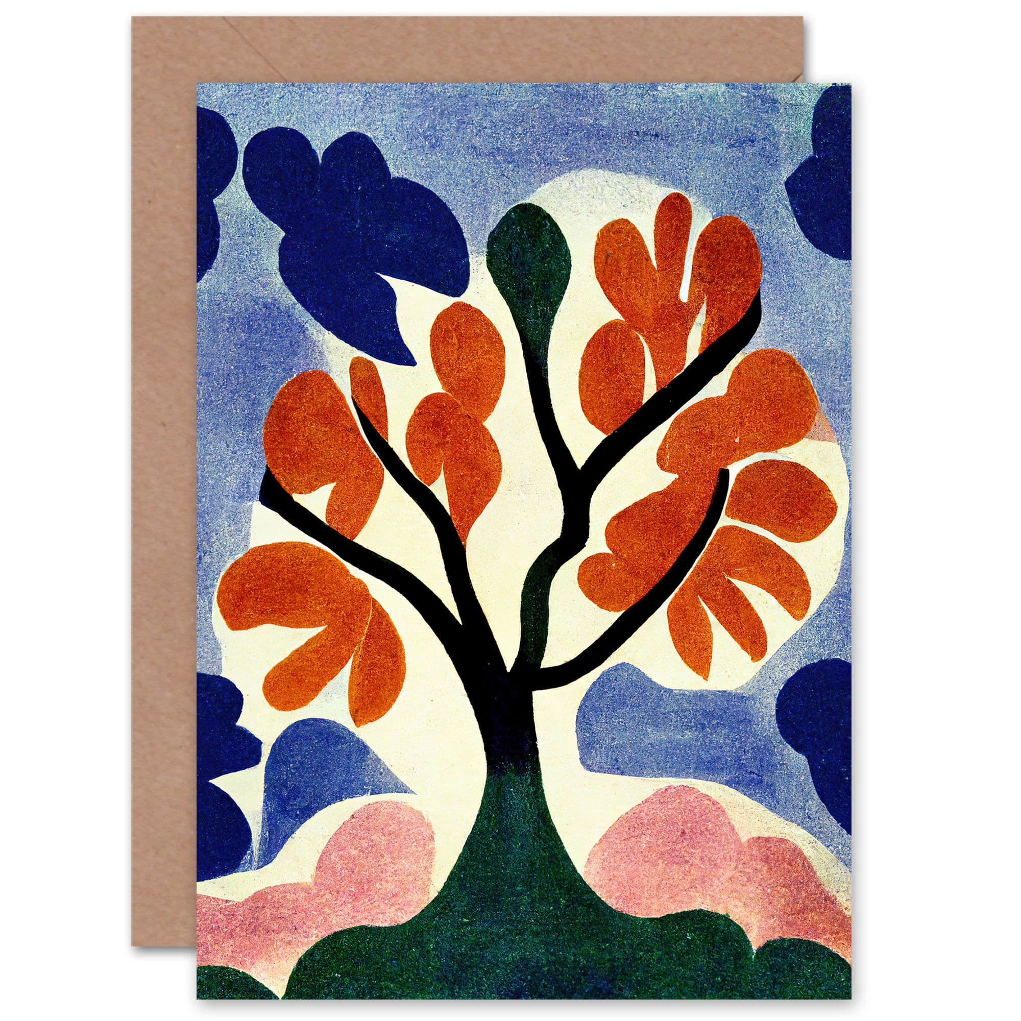 Matisse Style Tree for Wife Her Birthday Thank You Greeting Card