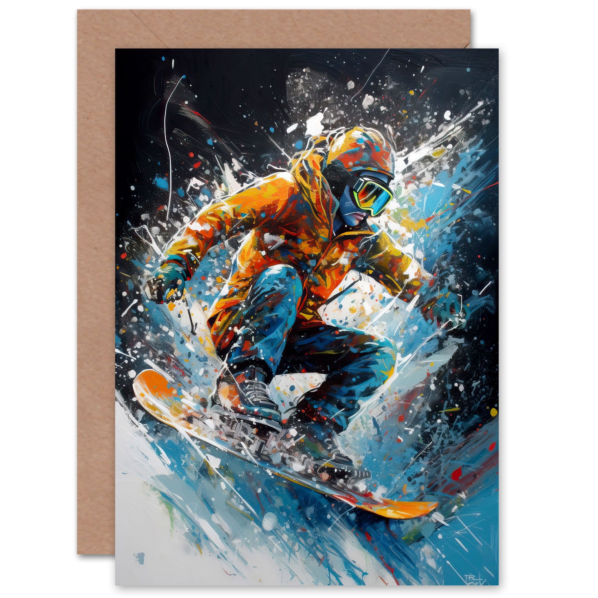 Snowboarder Snowboarding Fan Him or Her Birthday Greeting Card
