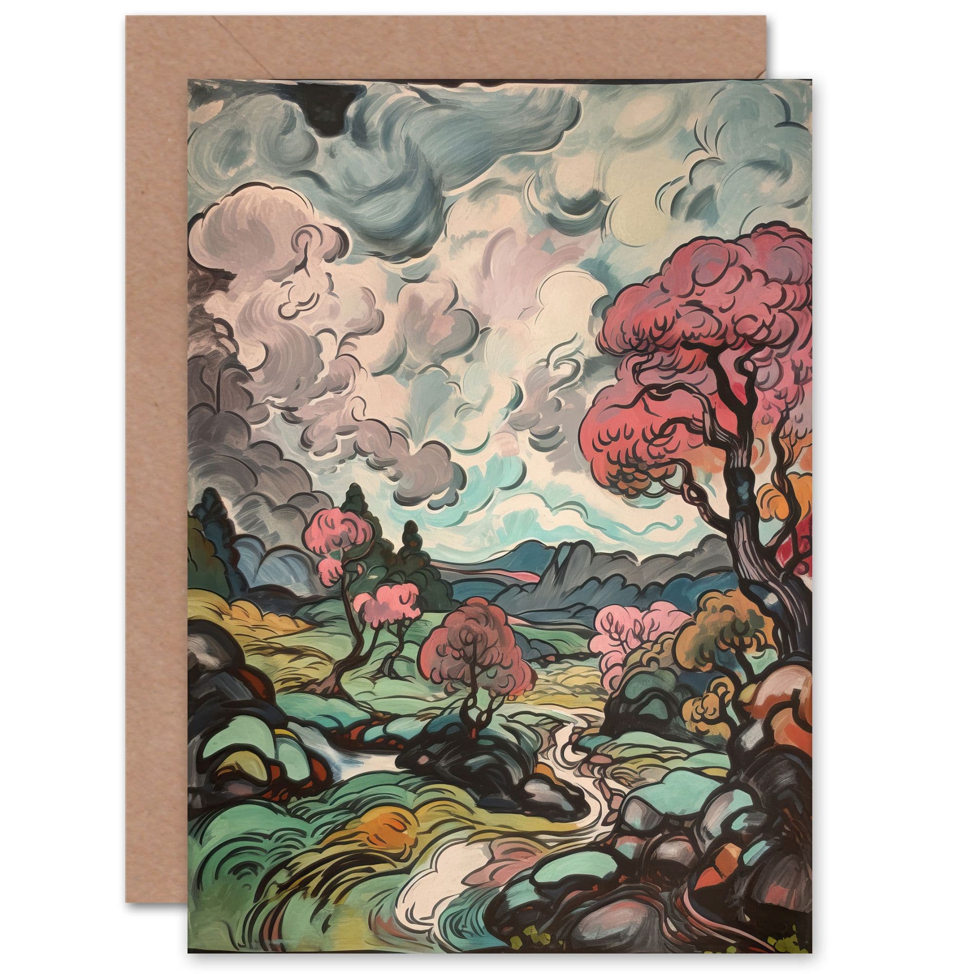 Tree Landscape Wife Her Birthday Mothers Day Greeting Card