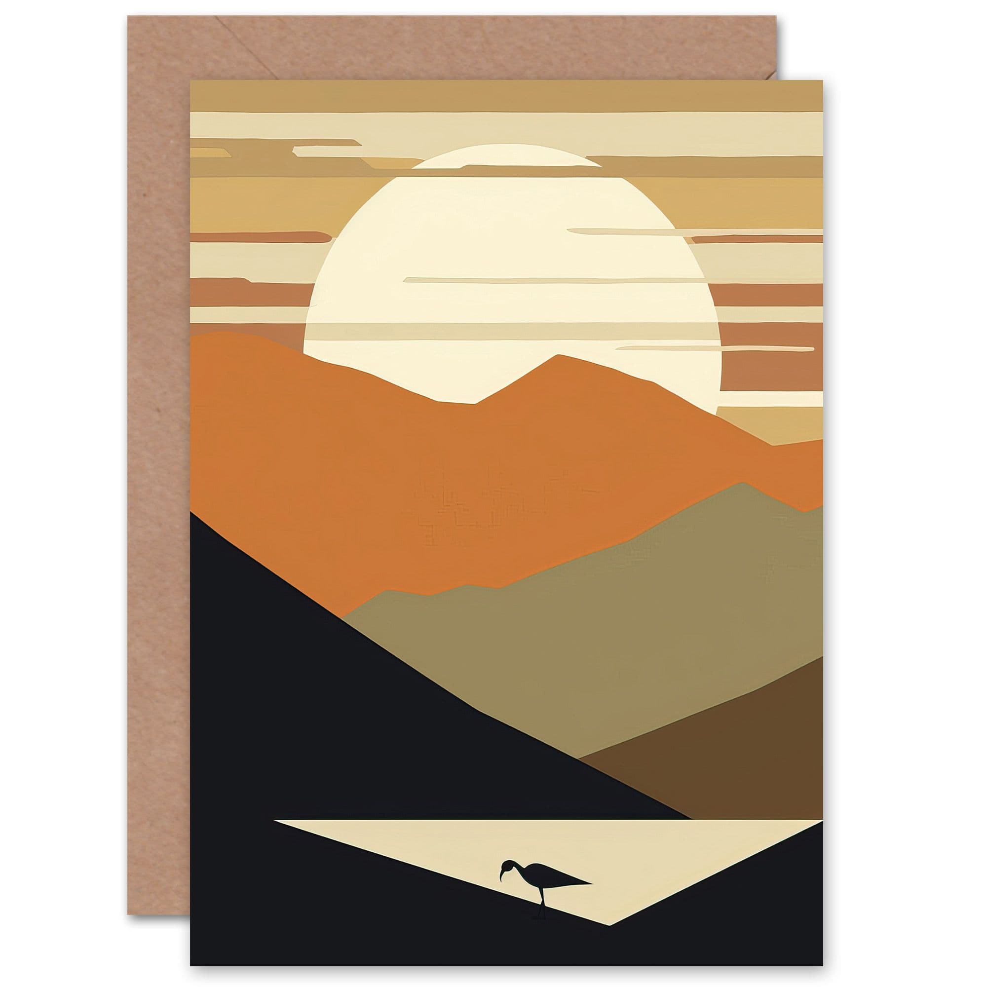 Boho Sunset Landscape Him or Her Man Woman Birthday Greeting Card