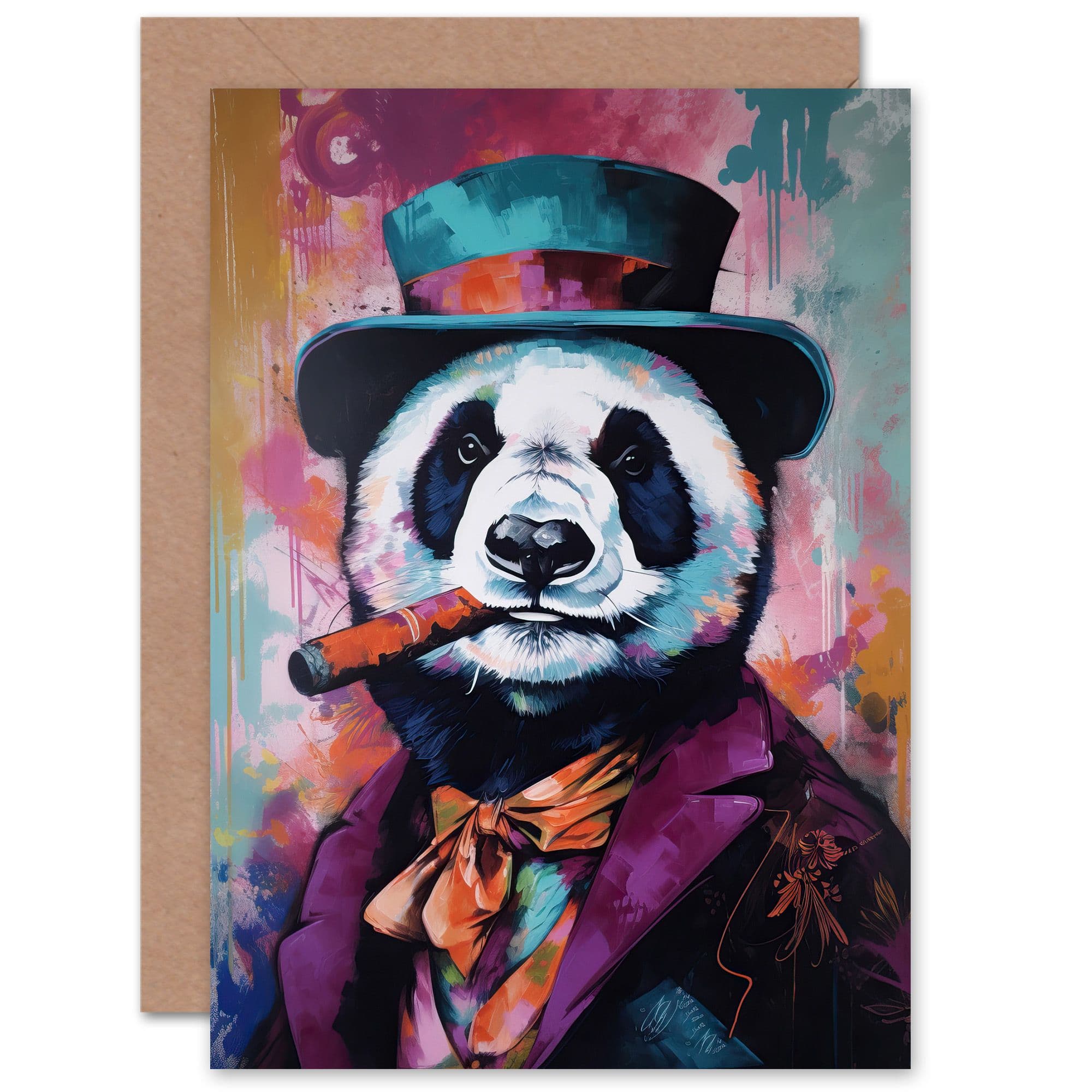 Business Panda Him or Her Birthday Thank You Greeting Card