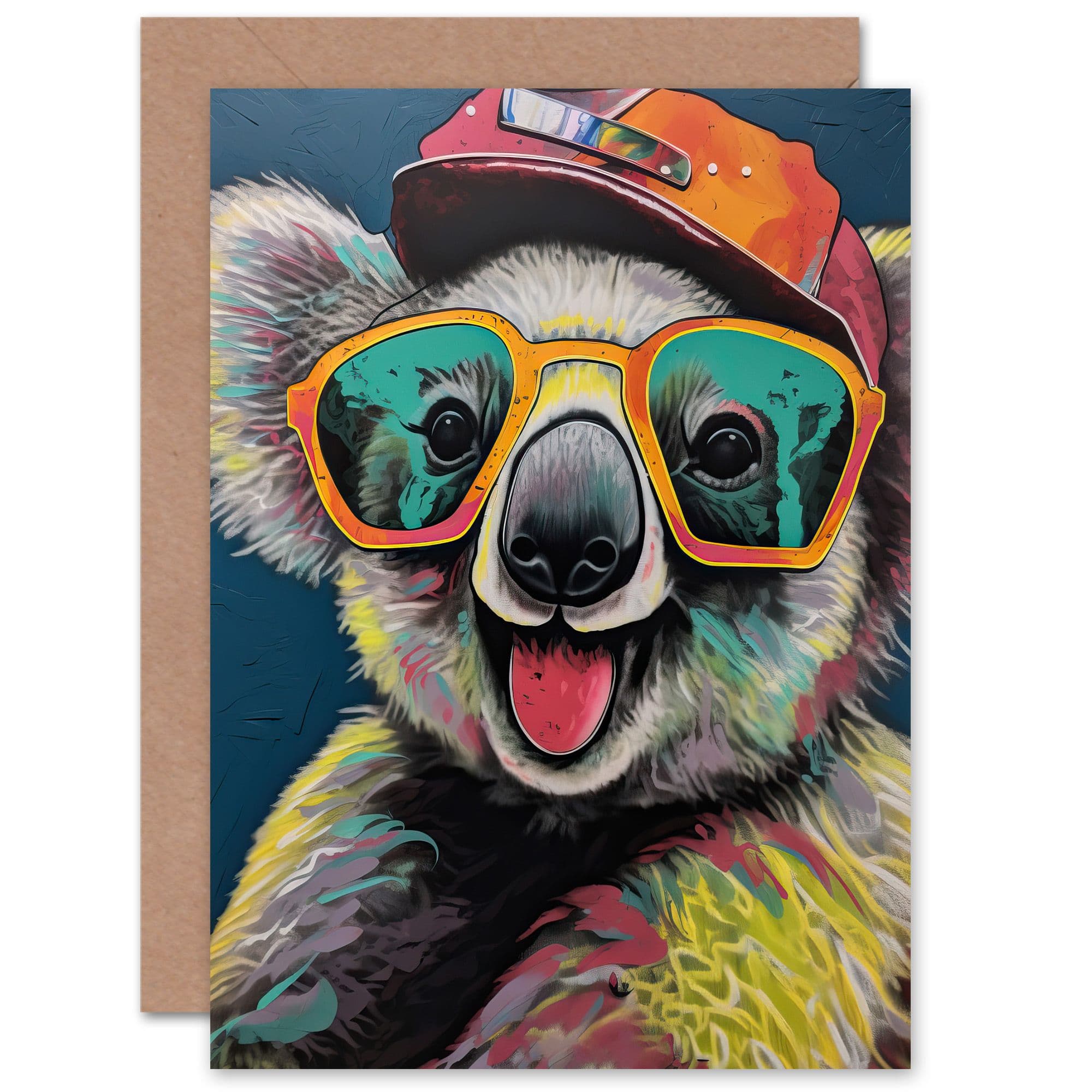 Happy Fun Koala Bear Sunglasses Birthday Greeting Card