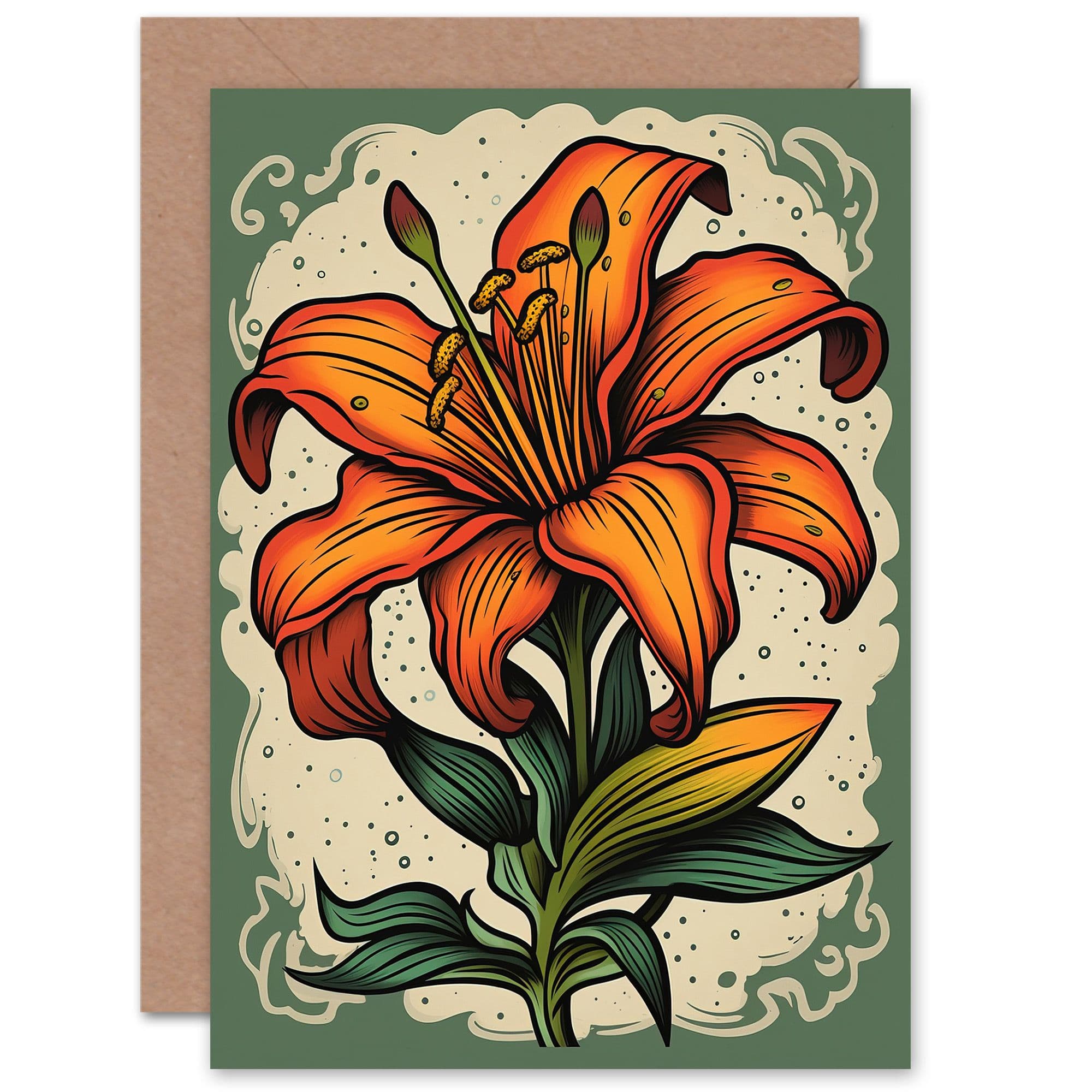Lily Flower Wife Her Birthday Mothers Day Greeting Card
