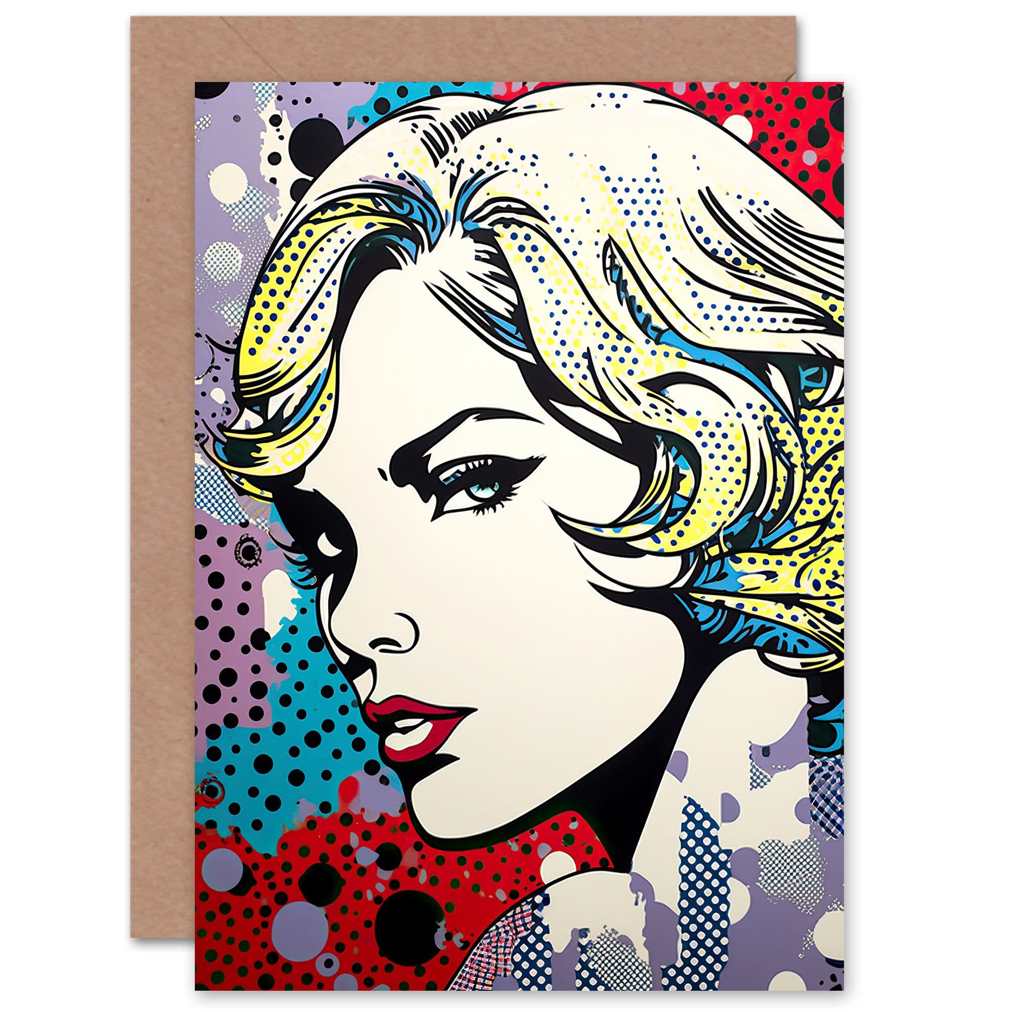 Bond Comic Book Style Polka Dot Birthday Thank You Greeting Card