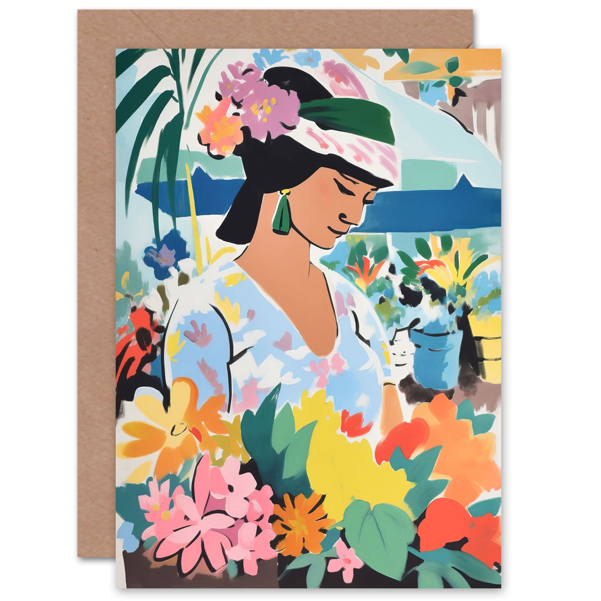 Danish Pastel Aesthetic Flowers Market Spring Bouquet Her Greeting Card