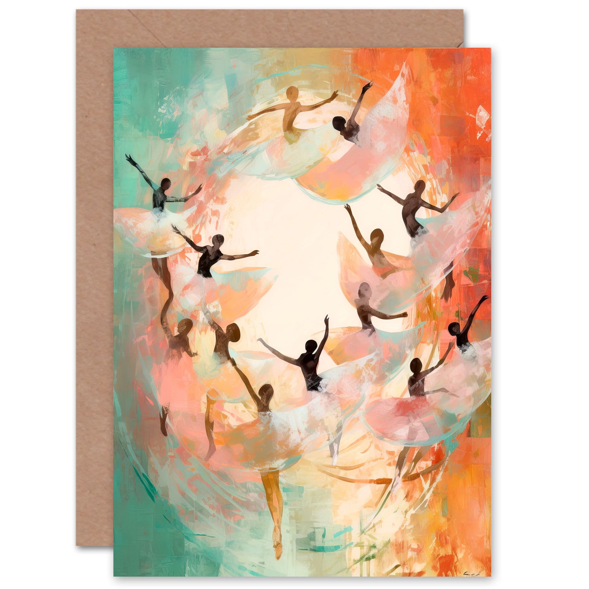 The Tornado Ballet Swirl Dance for Wife Her Birthday Greeting Card