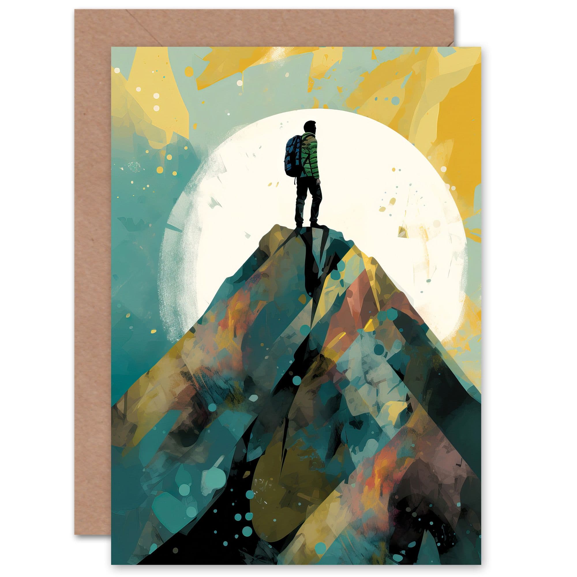 You Made It Reach the Top Hiker Mountain Peak Birthday Greeting Card