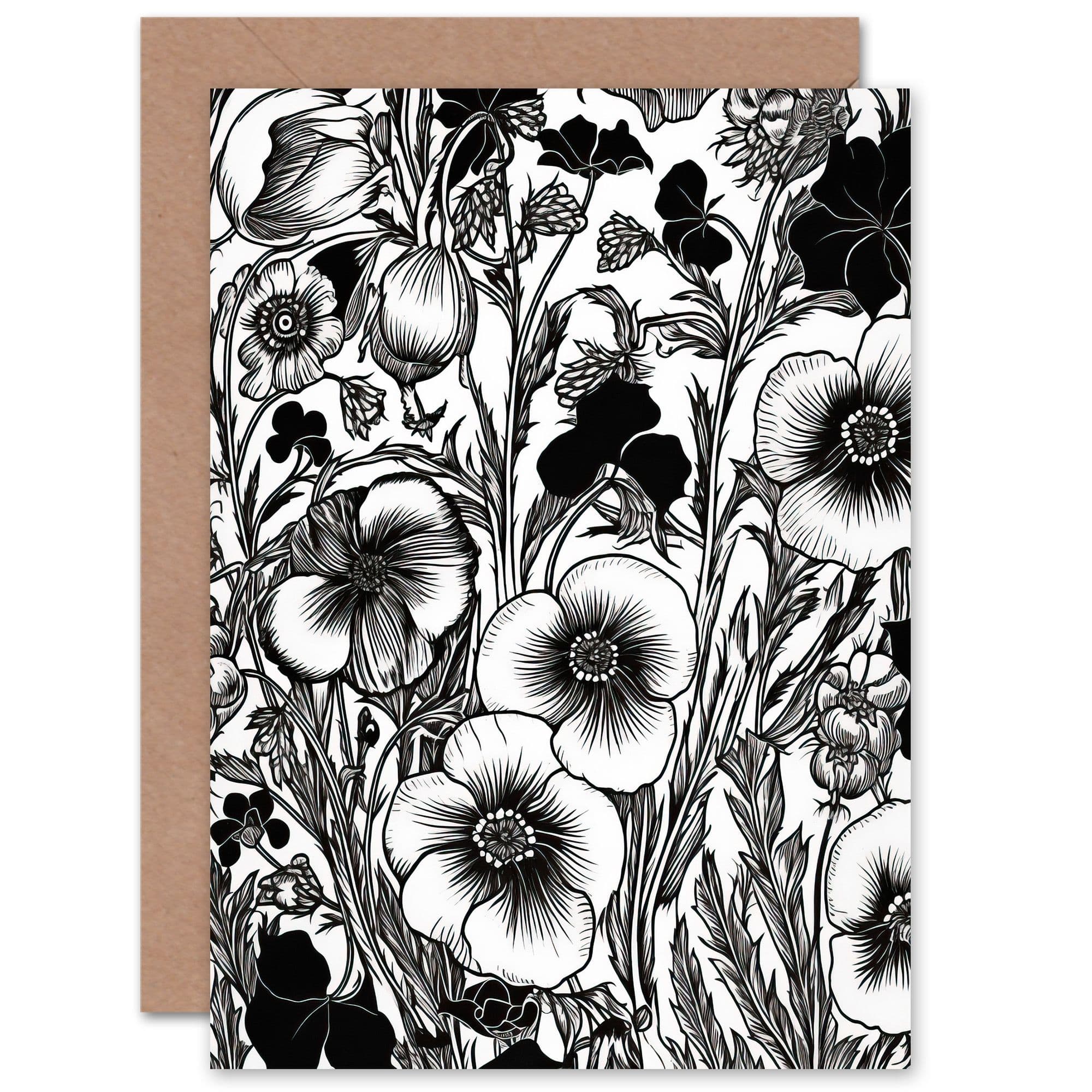 Viola Flower Blossom Blooms Wife Her Birthday Thank You Greeting Card