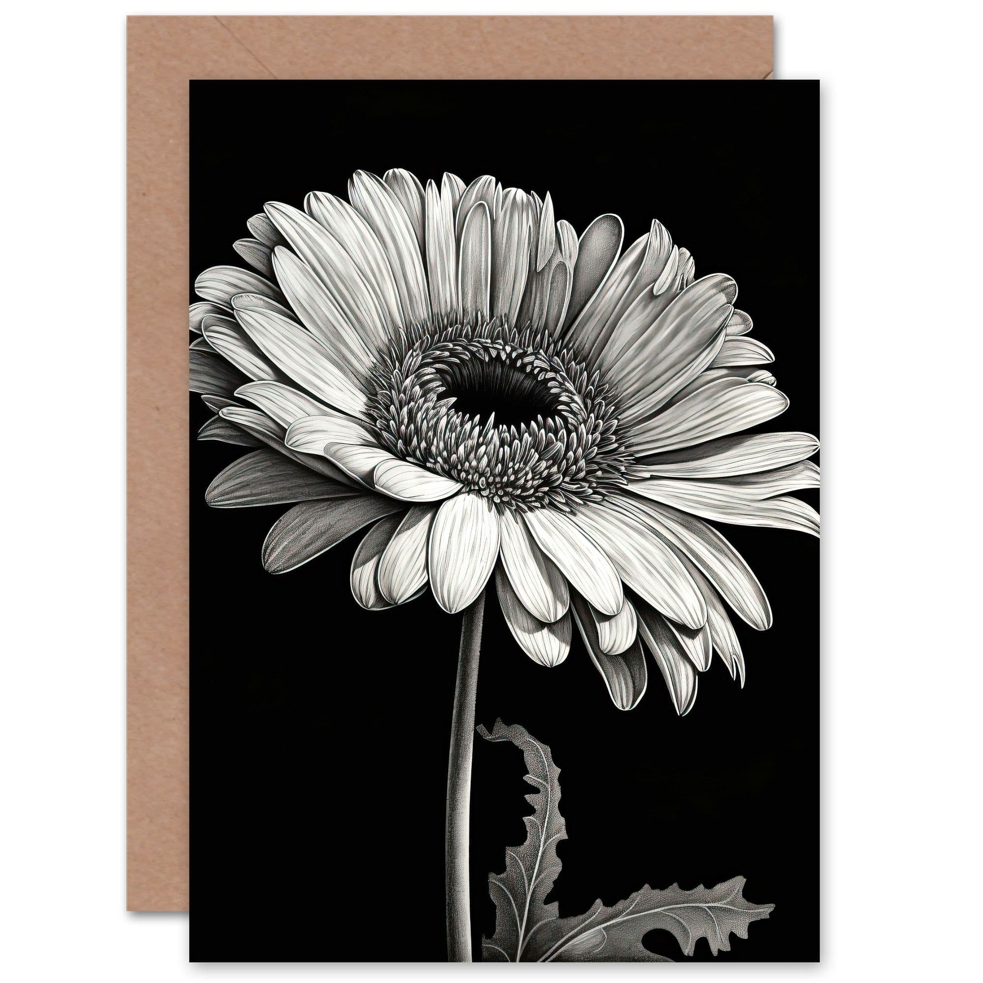 Gerbera Flowers Floral Blooming for Her Birthday Get Well Greeting Card