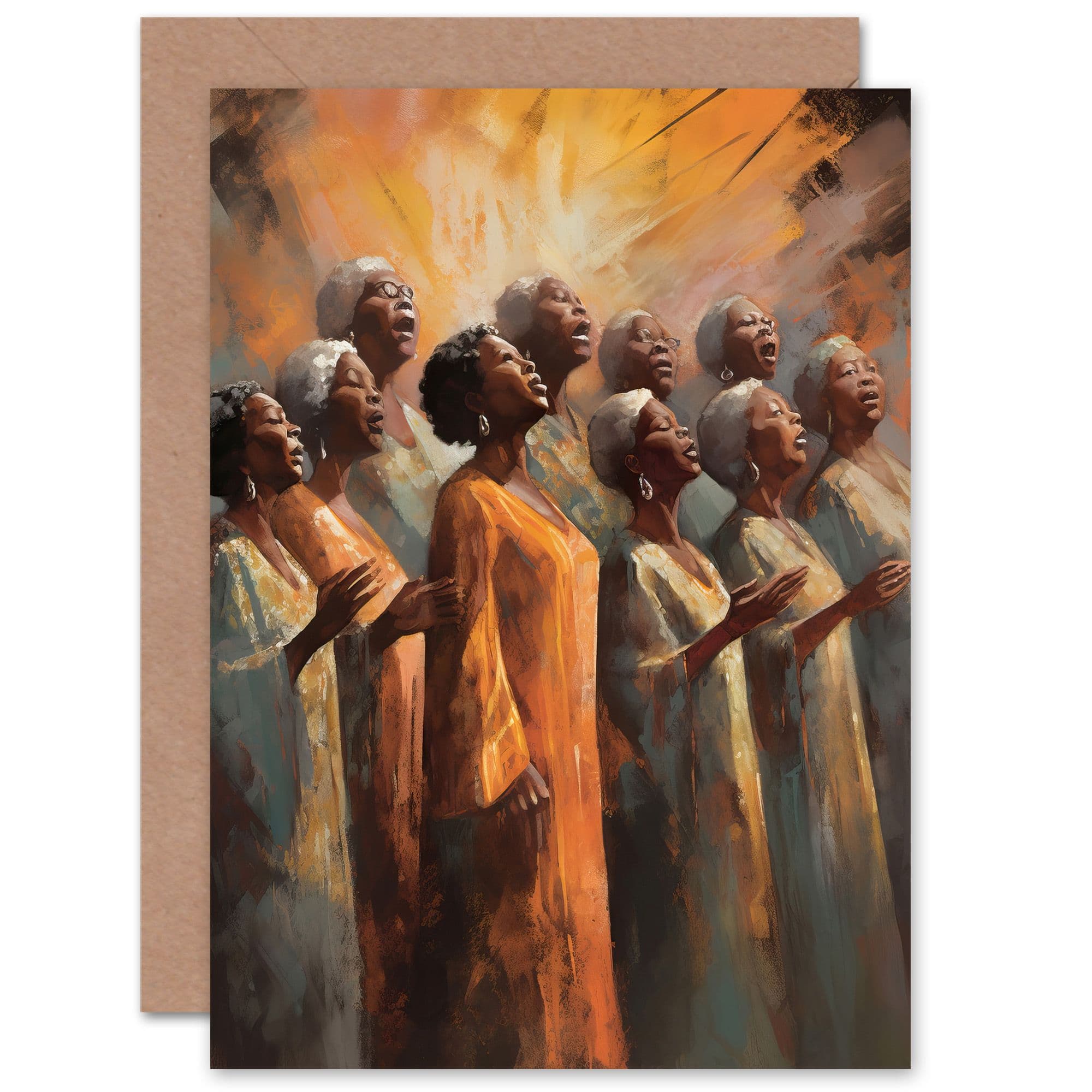 African Country Gospel Choir Music Him or Her Birthday Greeting Card