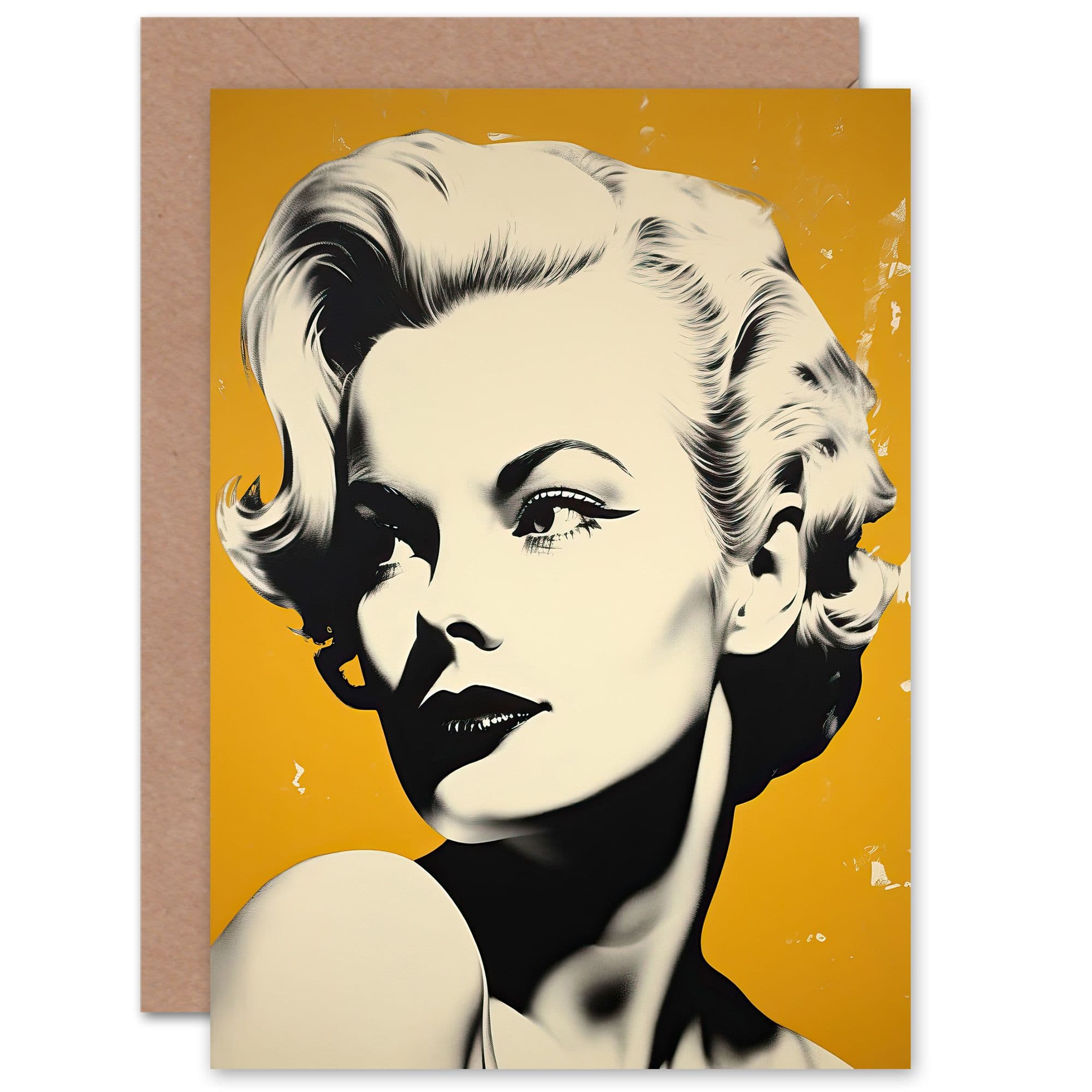 Blonde Mustard Chic for Wife Her Birthday Thank You Greeting Card