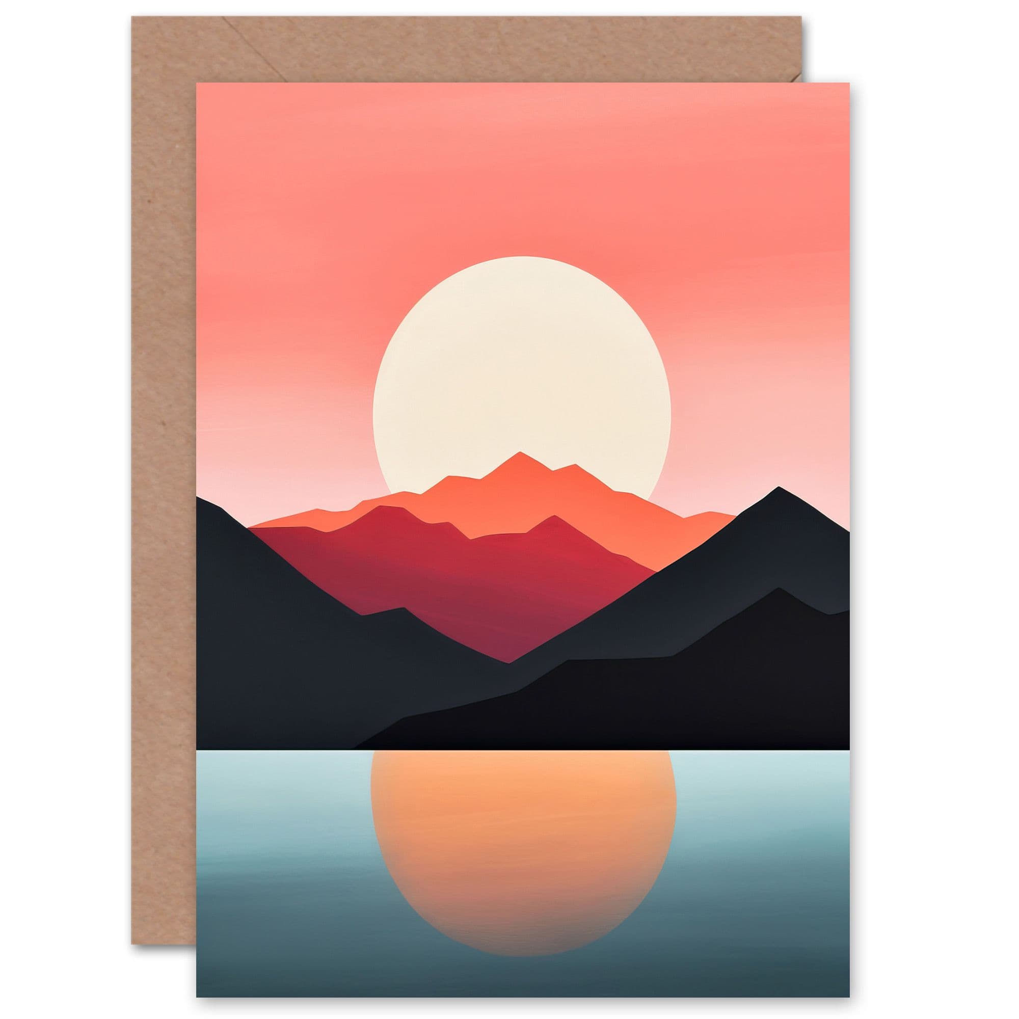 Reflecting Sea at Sunrise Him Her Birthday Get Well Soon Greeting Card