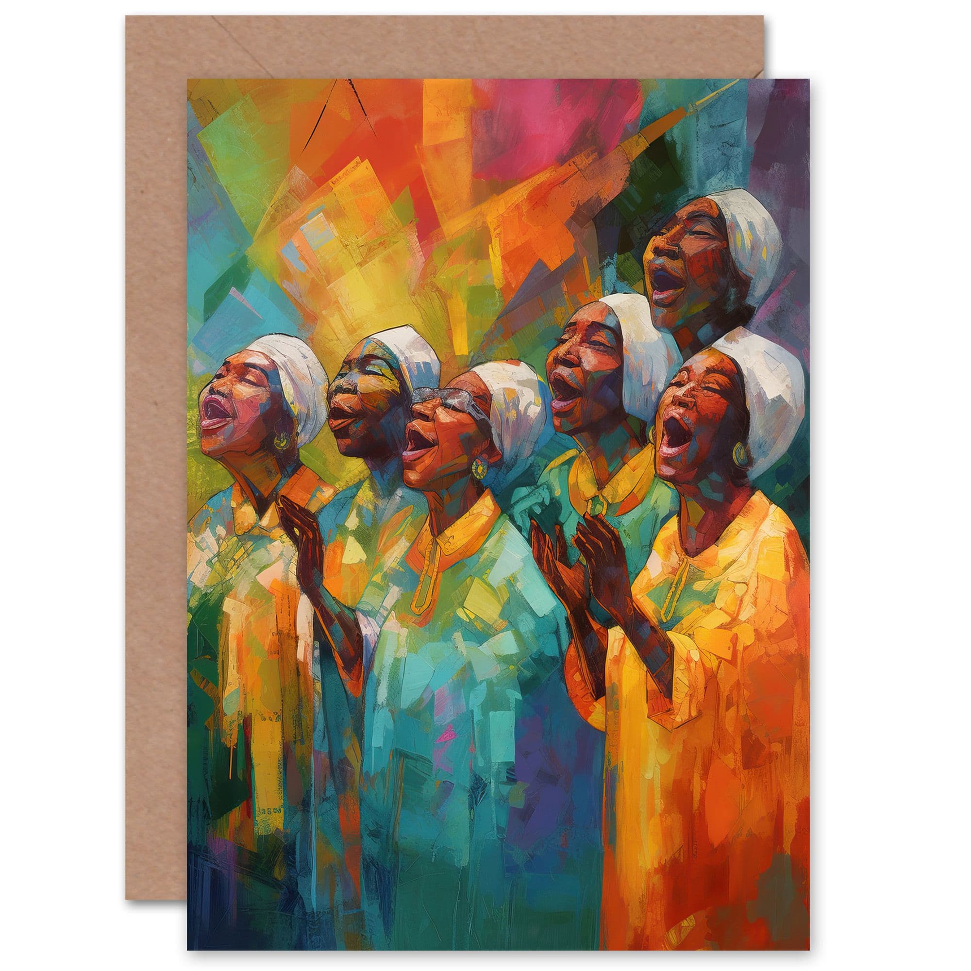 Christian Gospel Choir African Him or Her Birthday Greeting Card