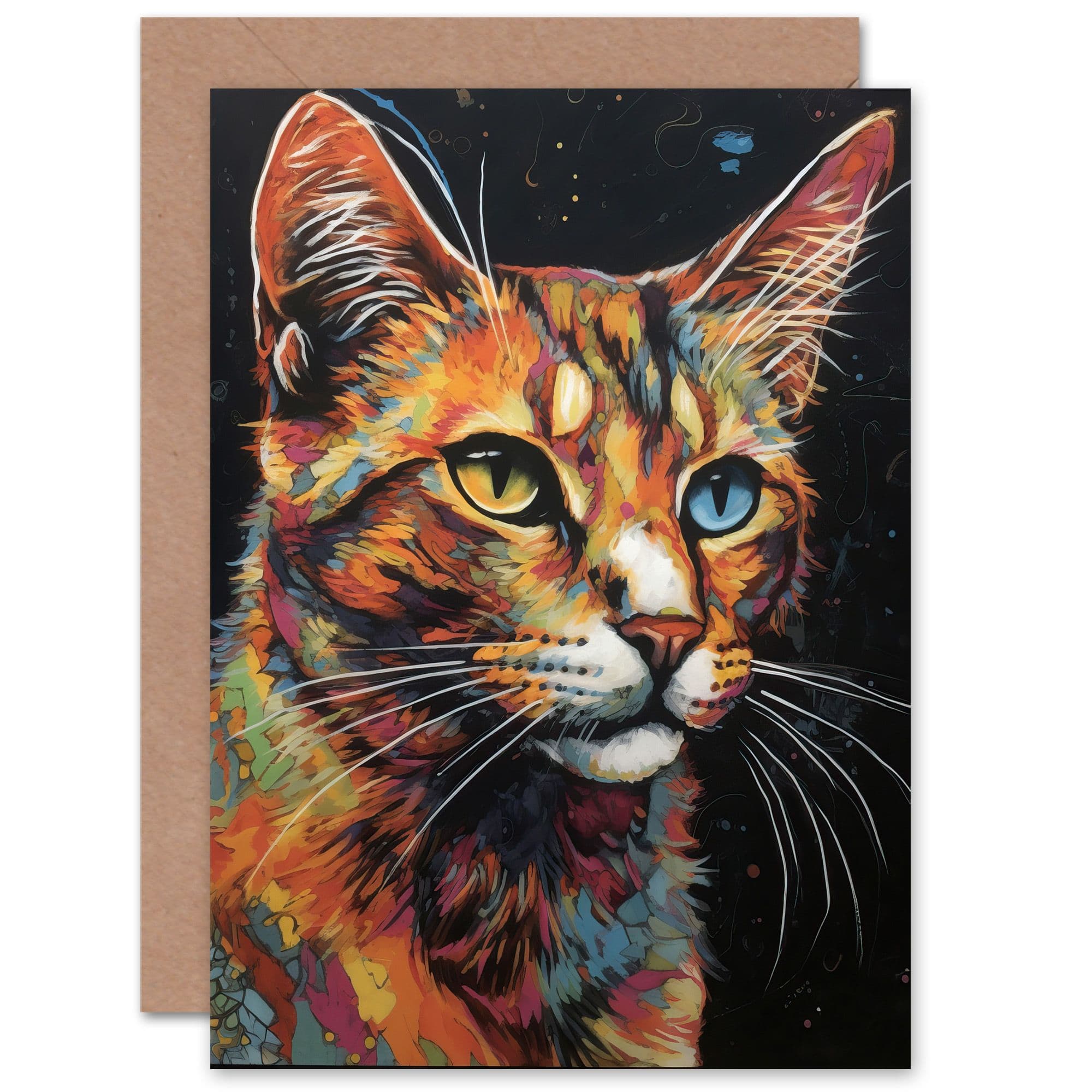 The Cats Eyes Tortoiseshell for Him or Her Birthday Greeting Card