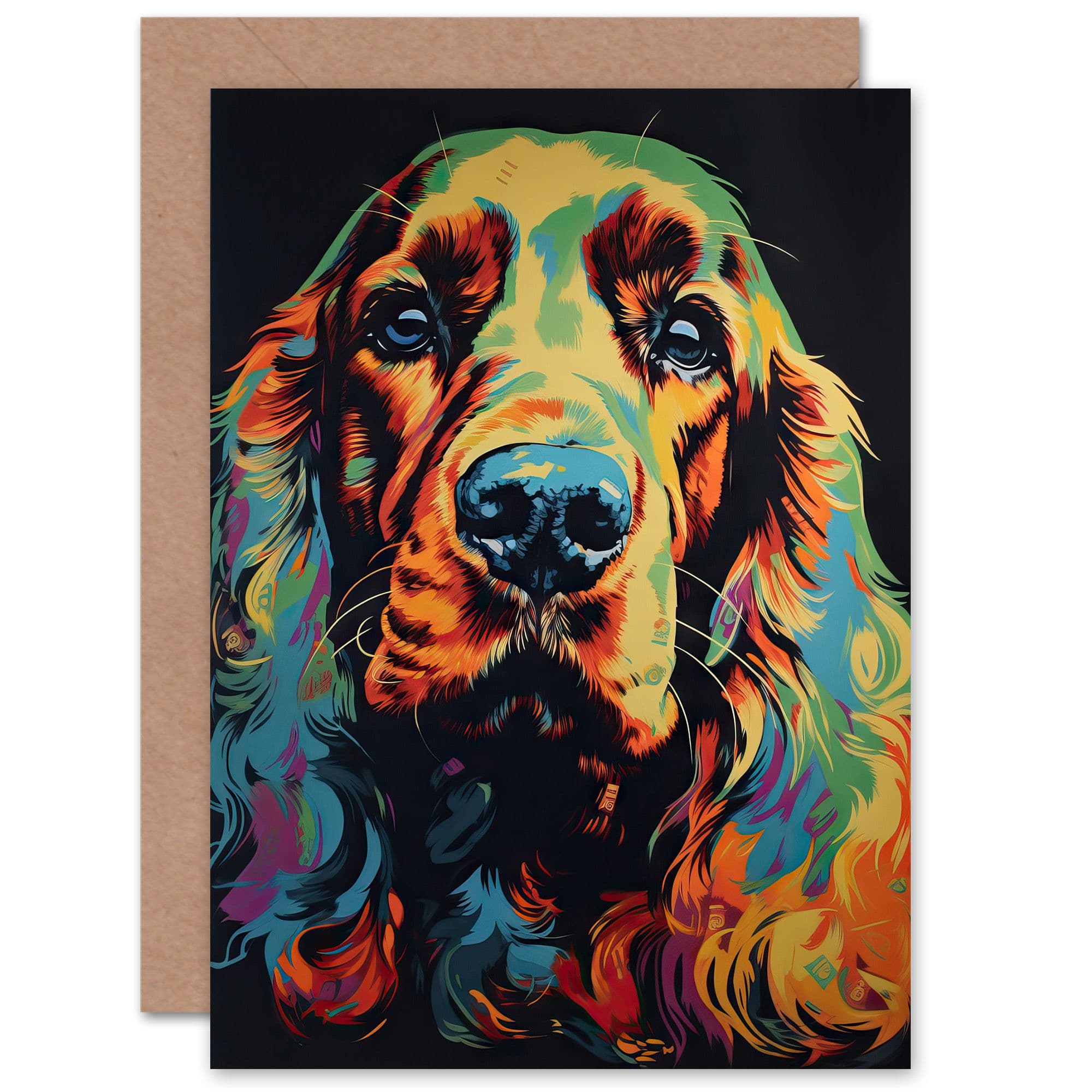 Cocker Spaniel Pet Dog Lover Portrait Him Her Birthday Greeting Card