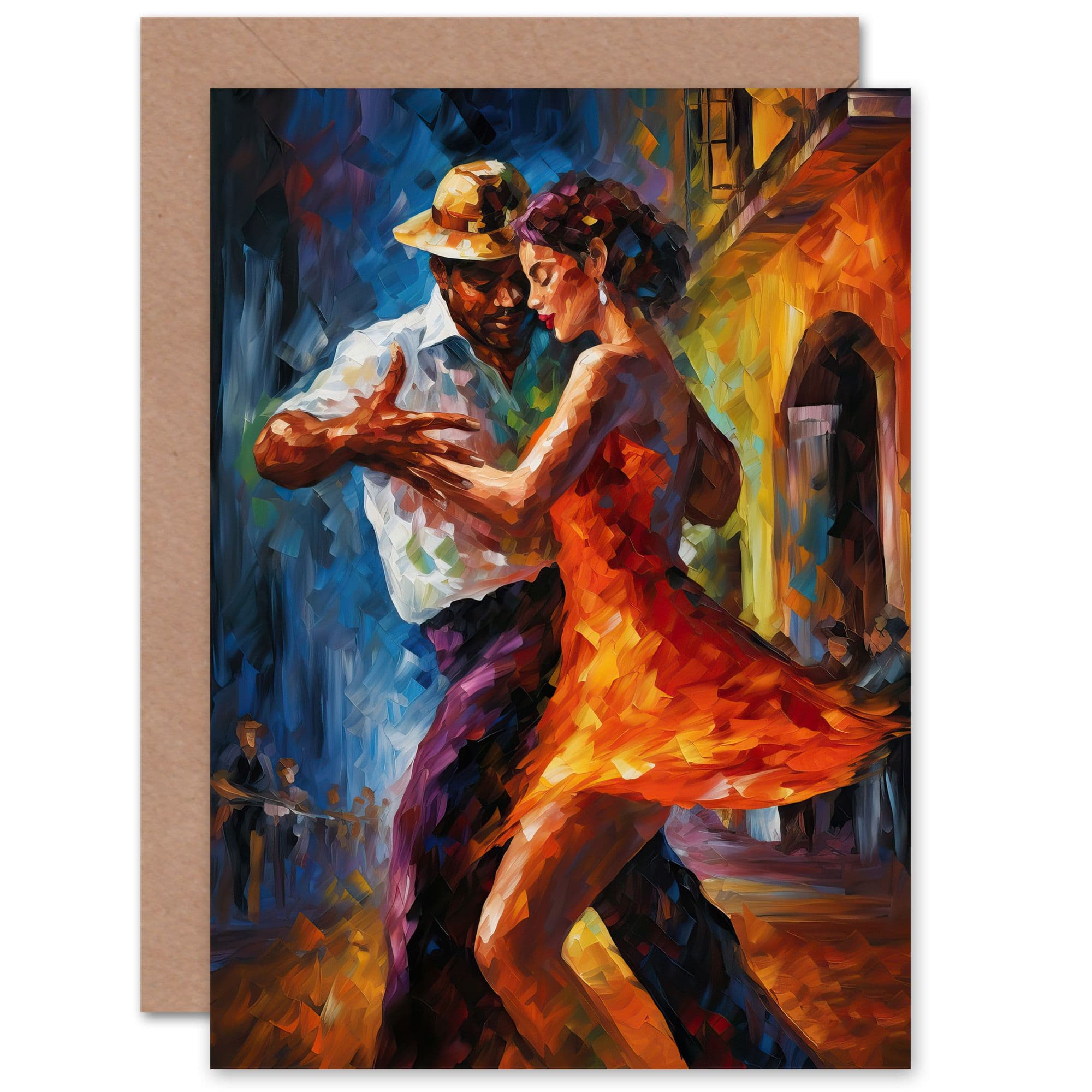 Salsa Street Dance Theatre Anniversary Valentines Day Love Greeting Card