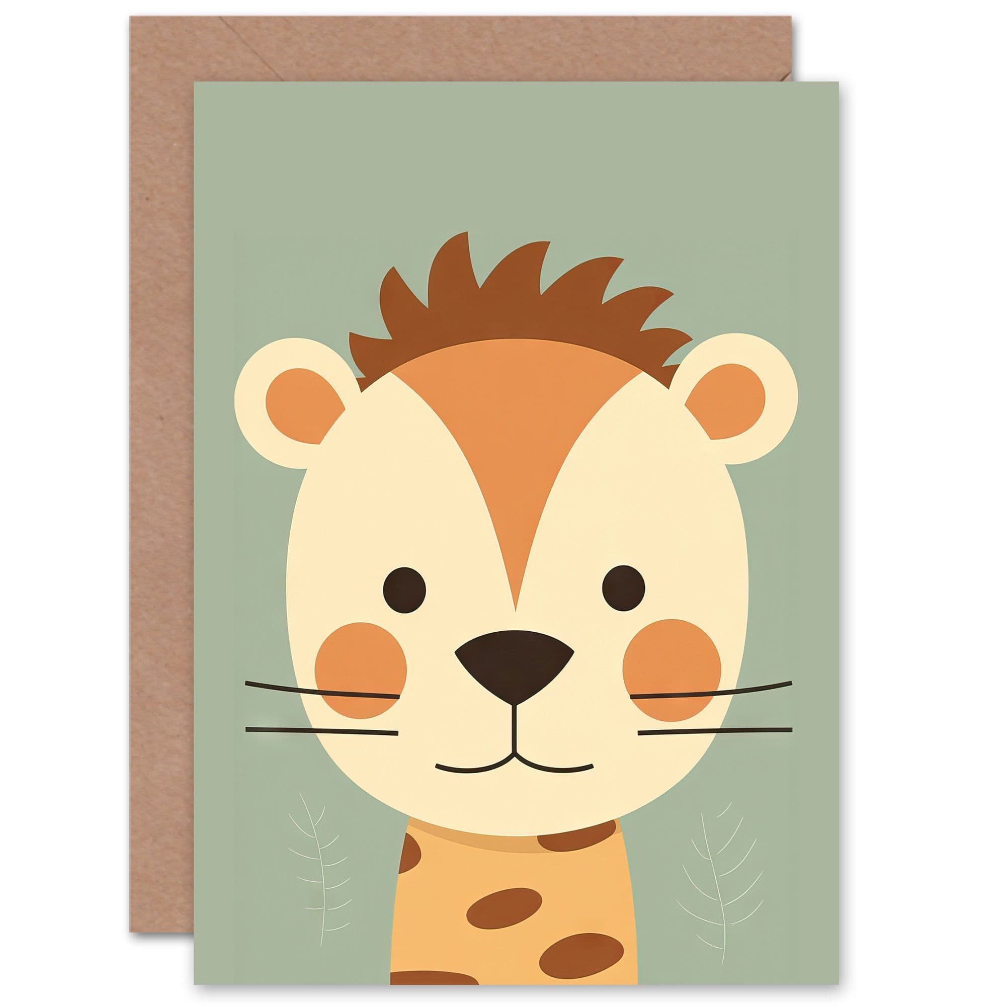 Cute Zoo Animal Shapes Birthday Greeting Card