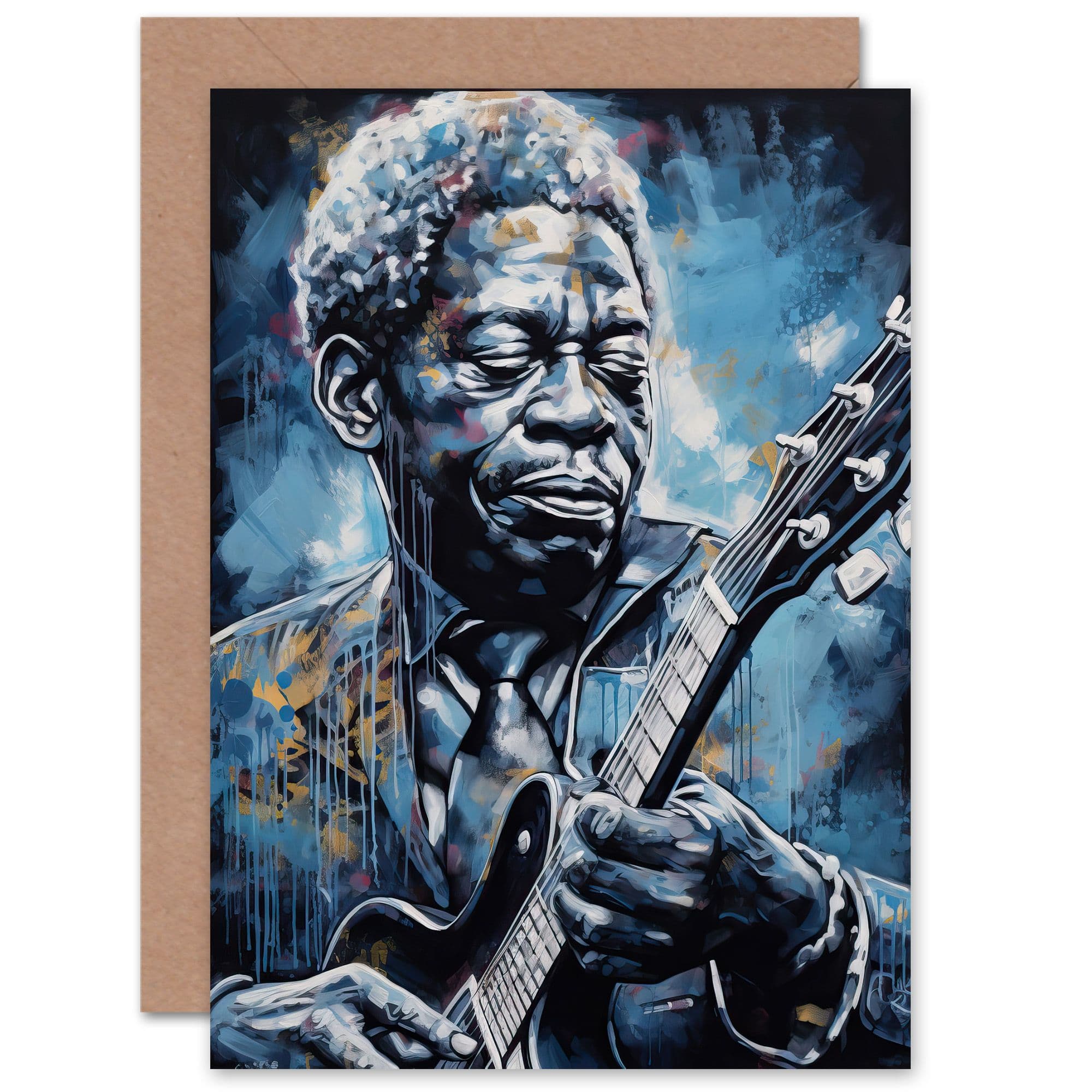 Blues Melancholy Chicago Soul Music Gospel Birthday Greeting Card