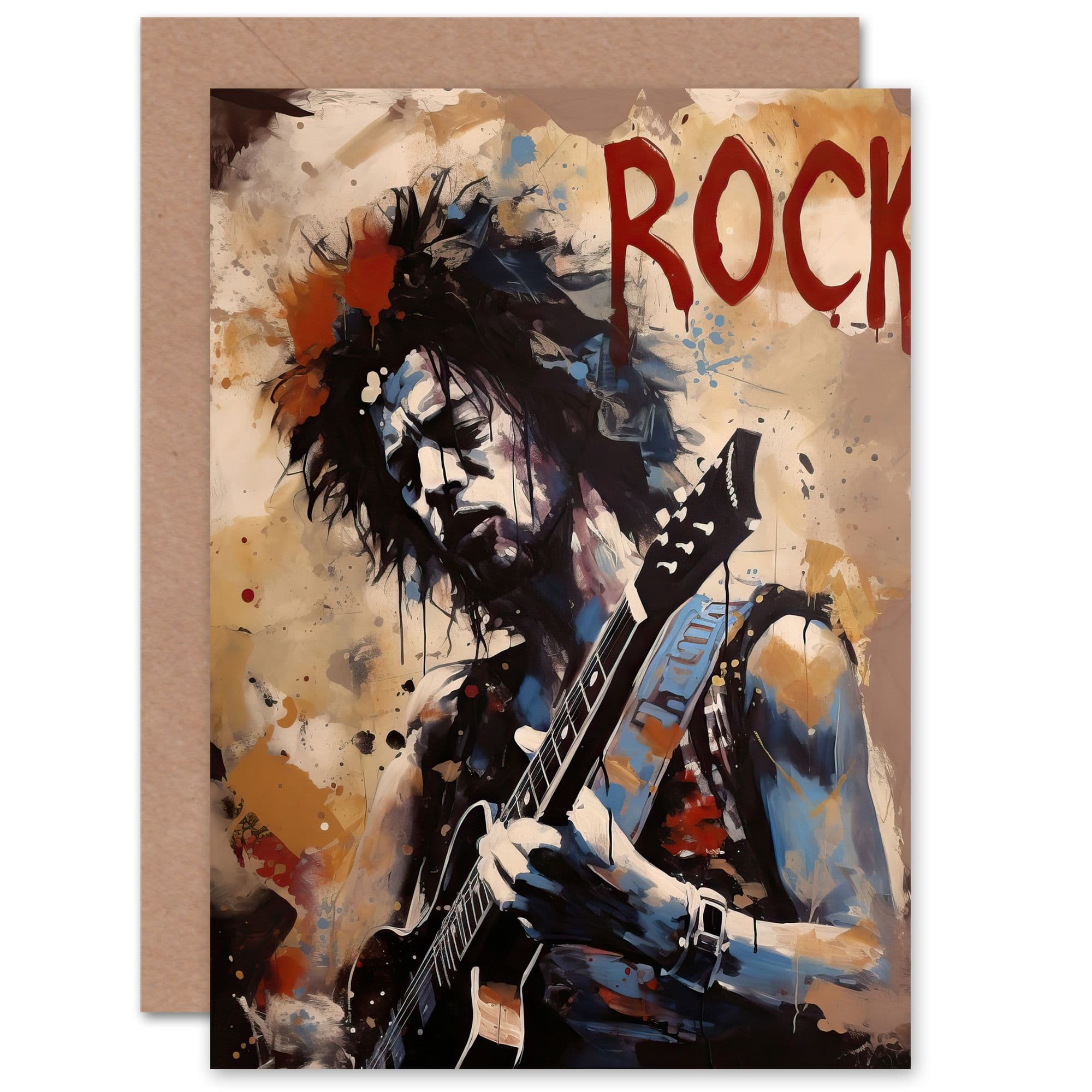 Graffiti Street Art Rock Music Grunge Him Her Birthday Greeting Card