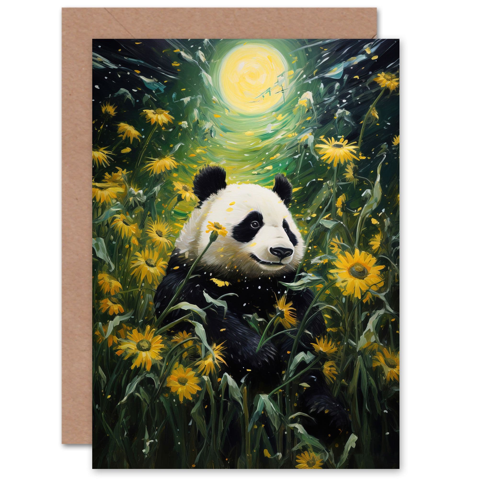 Midsummer Nights Panda Dream Birthday Greeting Card