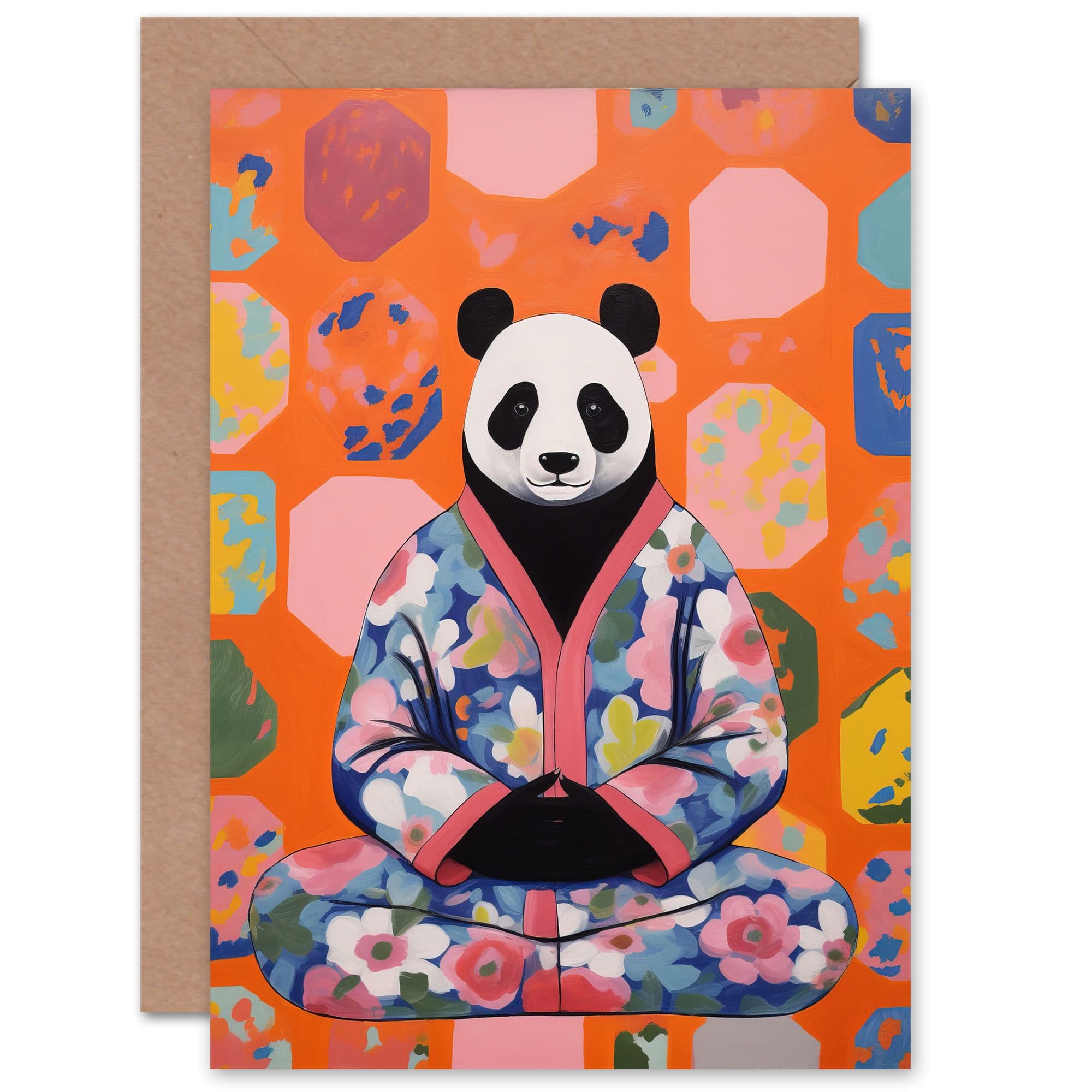 Meditating Panda Meditation Yogi Yoga Relax Birthday Greeting Card