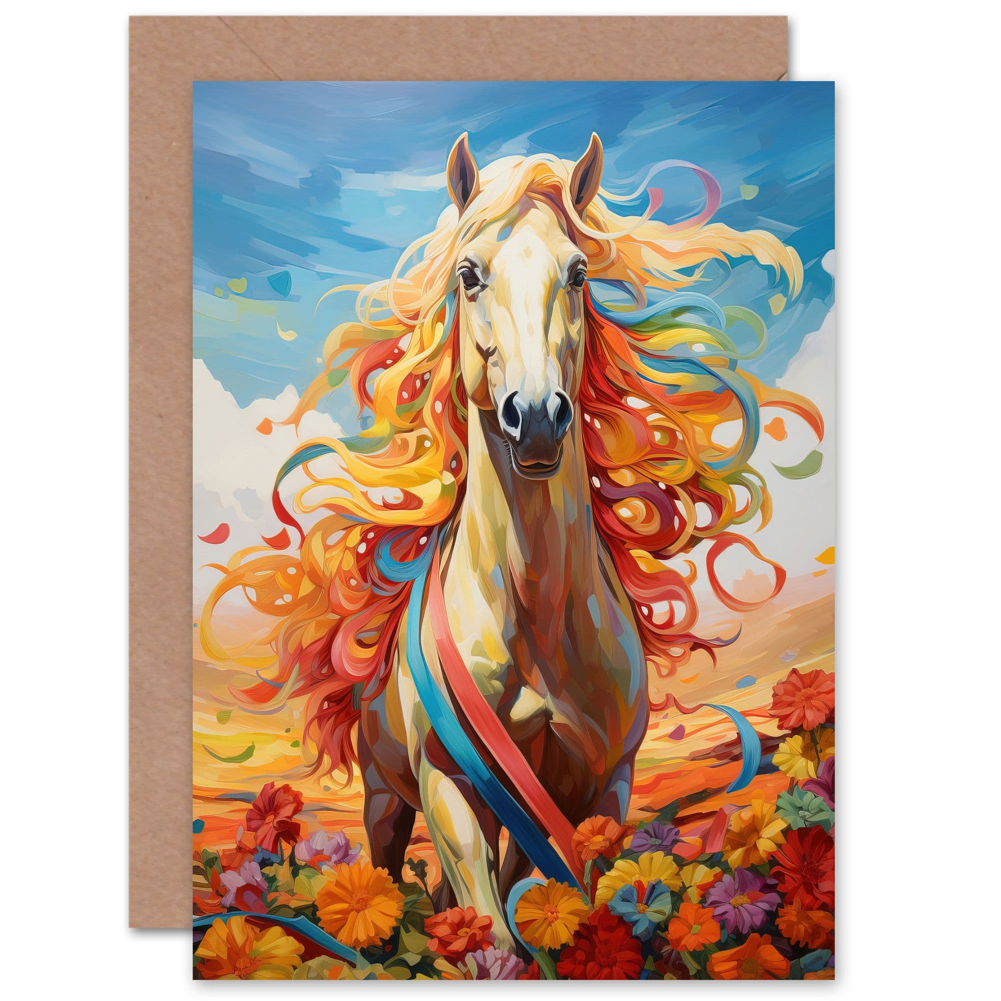 Fantasy Horse Fun Happy Birthday Greeting Card