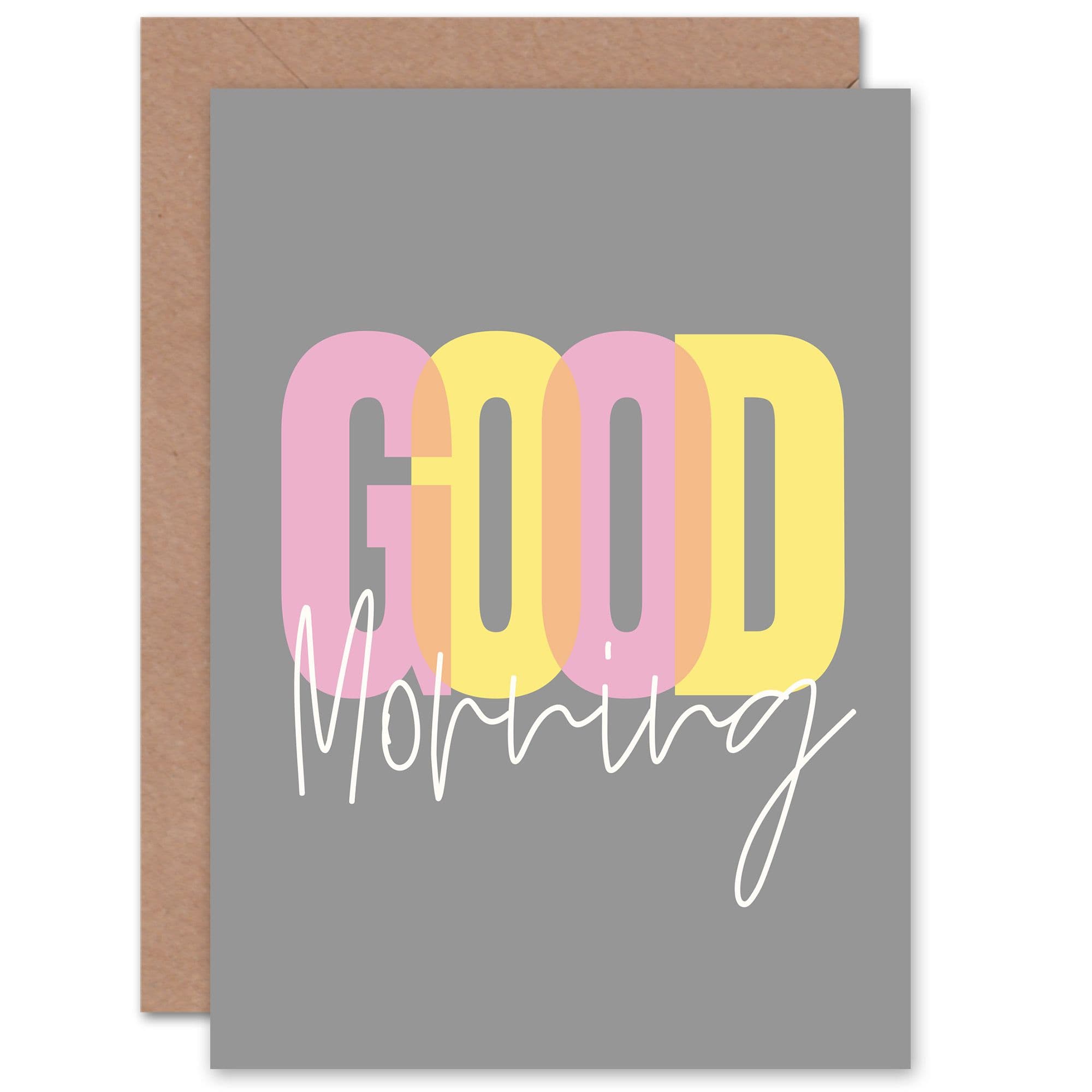 Good Morning Quote Bedroom Him or Her Birthday Greeting Card
