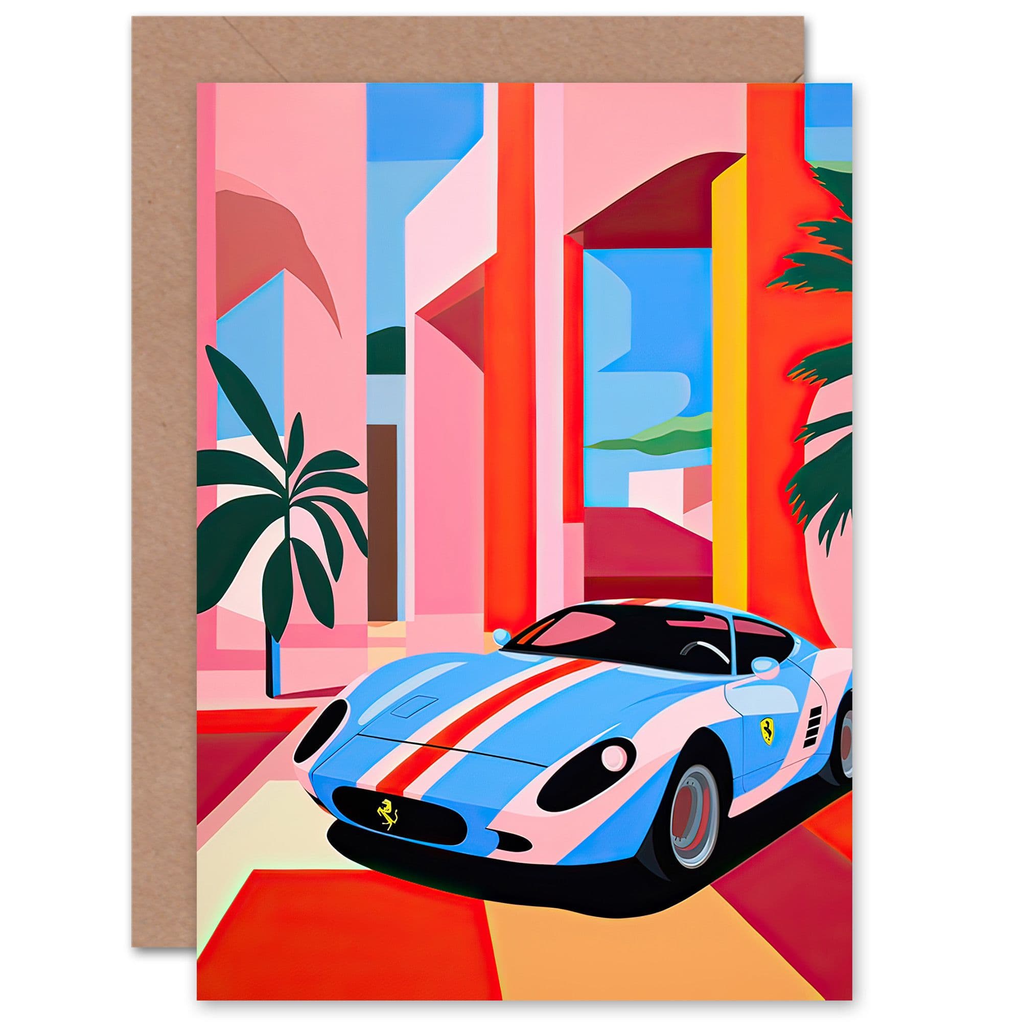 Luxury Sports Racing Car for Husband Him Dad Son Birthday Greeting Card