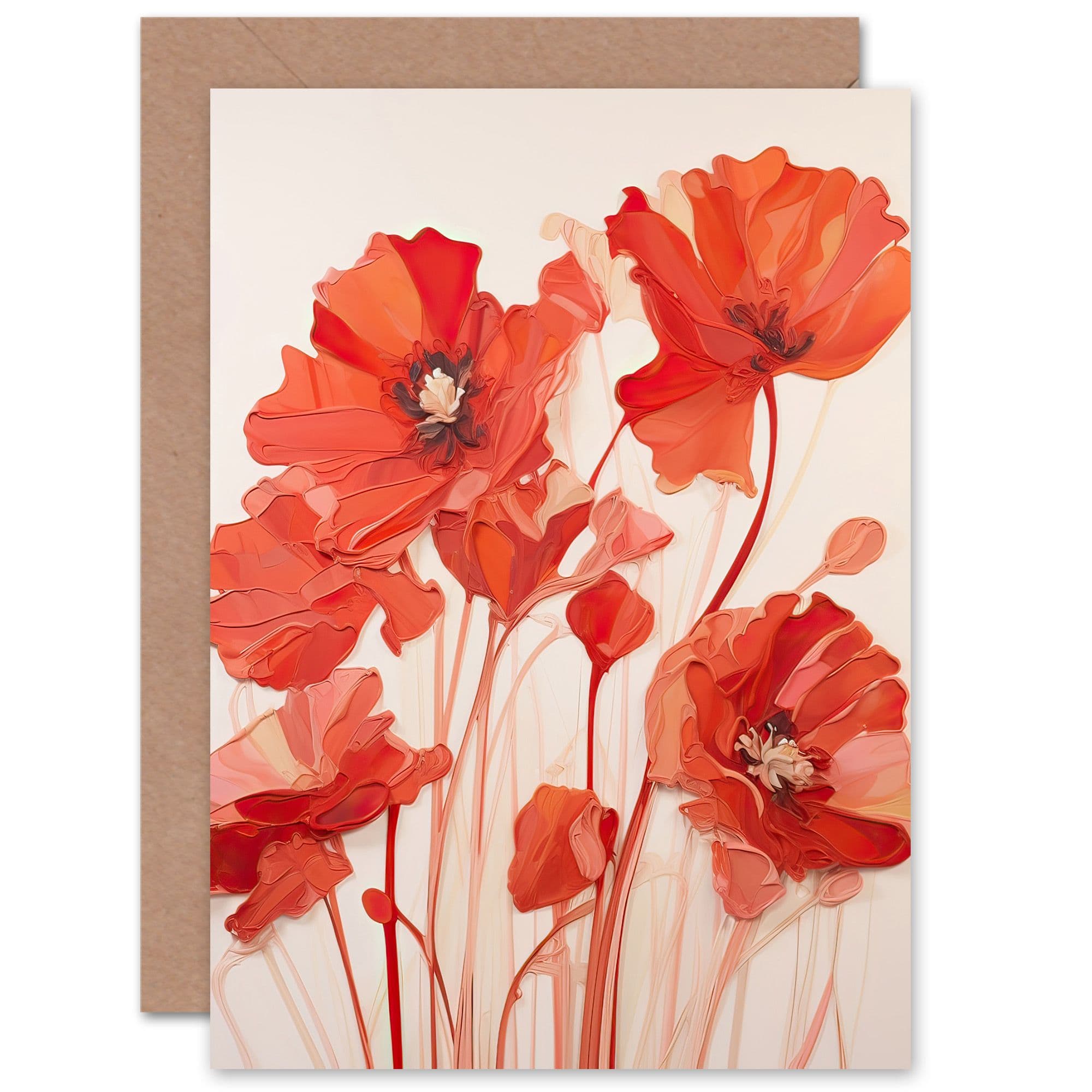 Simplicity in Poppies for Wife Her Thank You Mothers Day Greeting Card