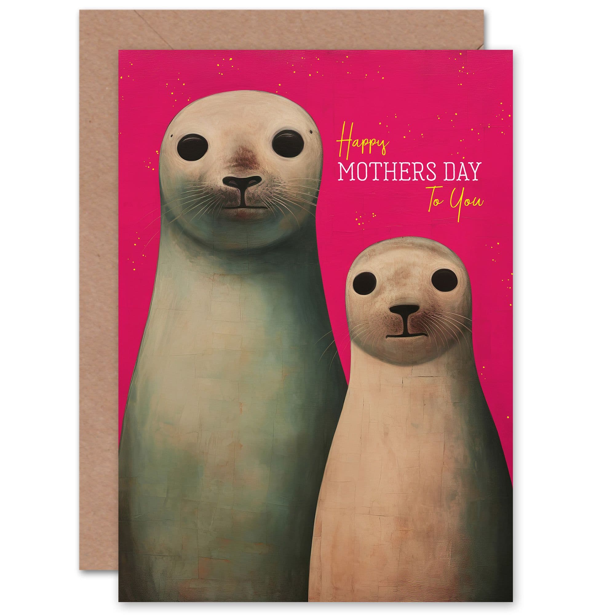 Mothers Day Seal Pup Fun Mum Mummy Mom Her Greeting Card