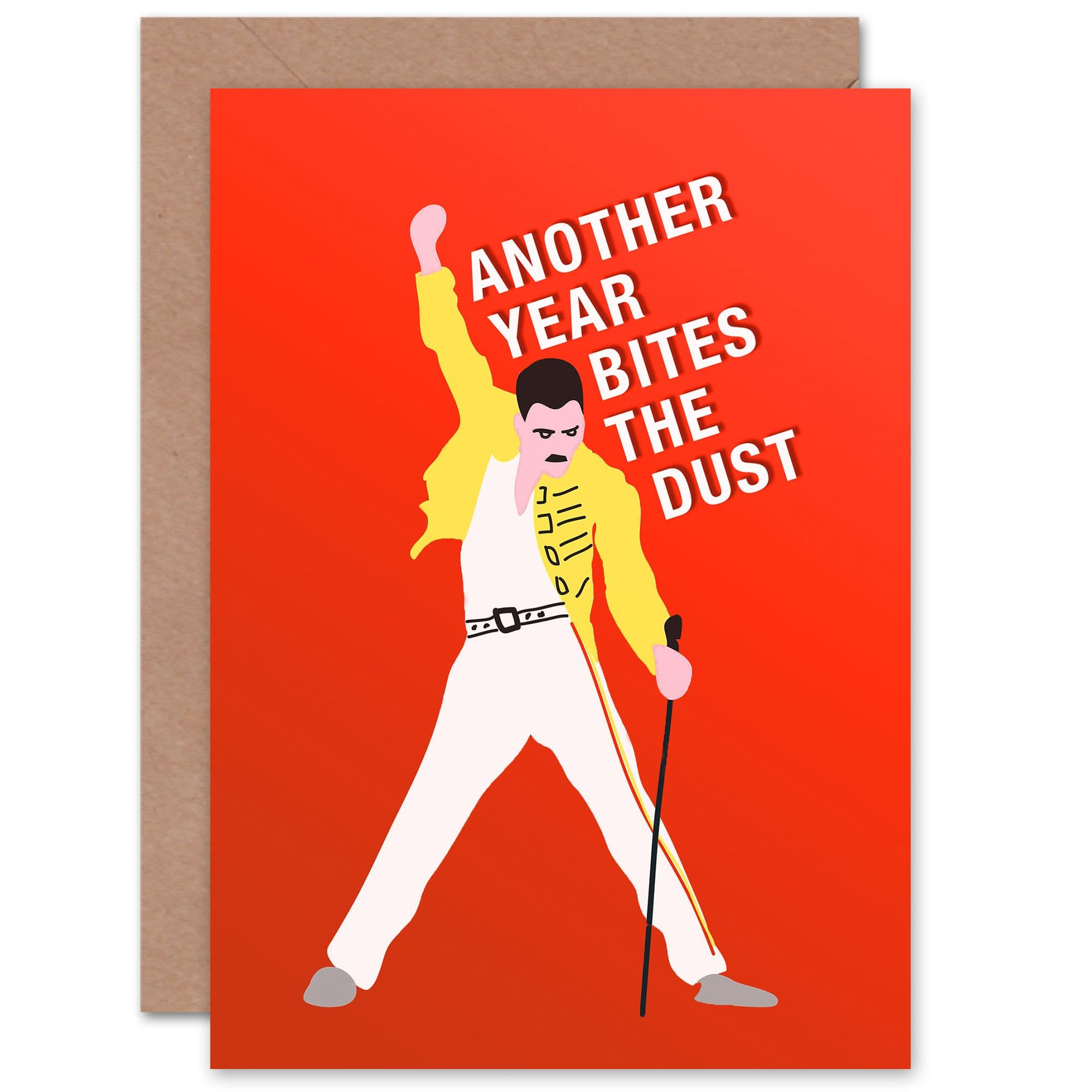 Birthday Another Year Bites the Dust Queen Mercury For Him Her Greeting Card