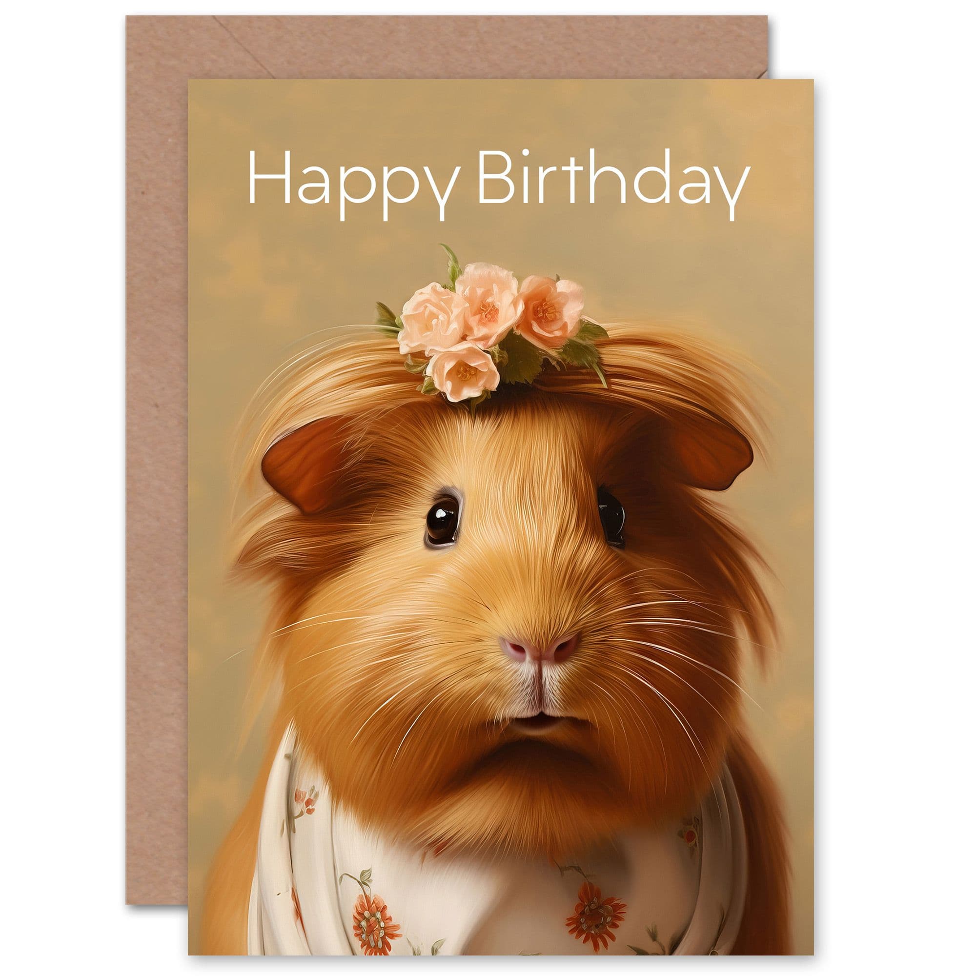 Birthday Dressed Up Guinea Pig Lover Daughter Greeting Card