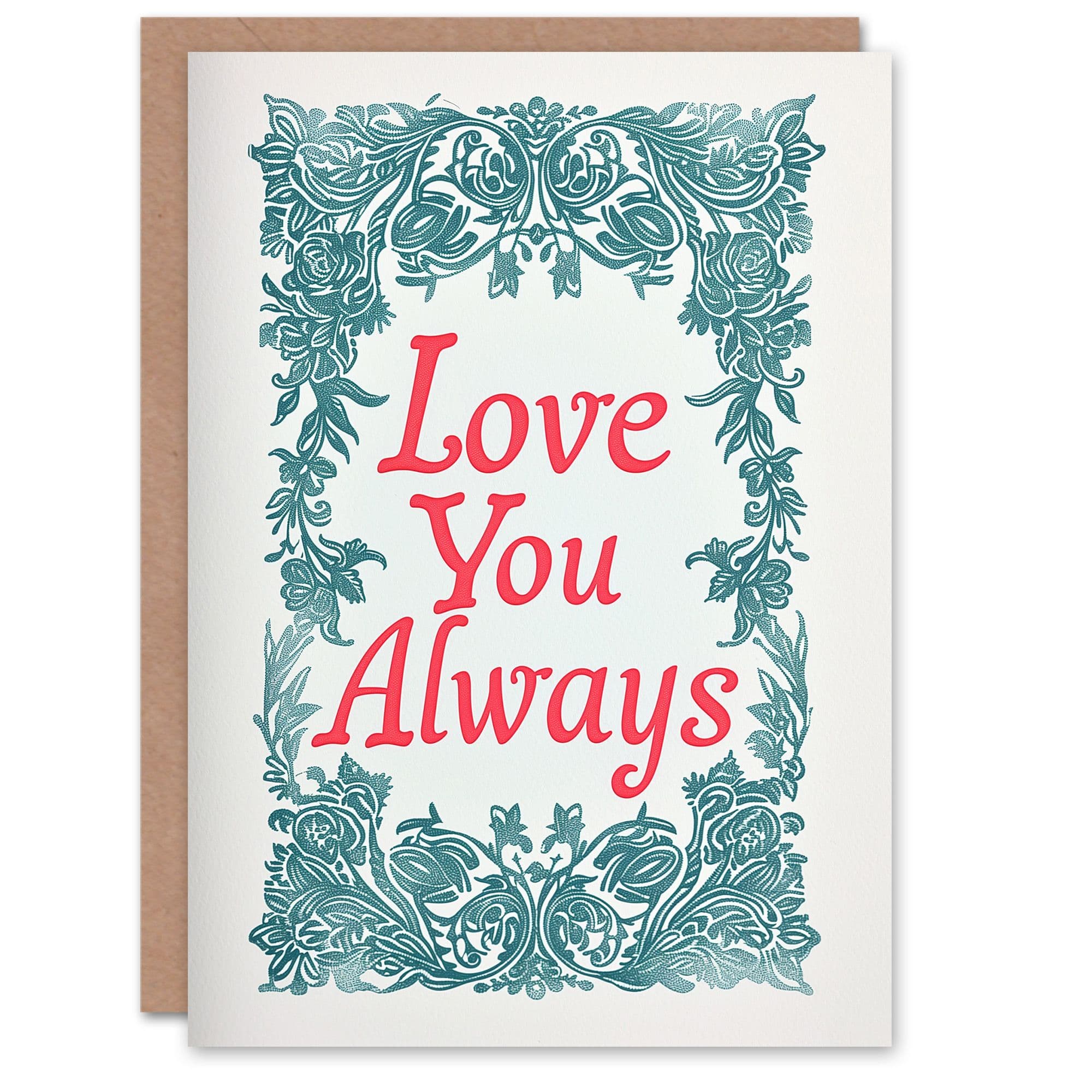 Anniversary Card Love You Always Elegant Floral For Her Wife Partner